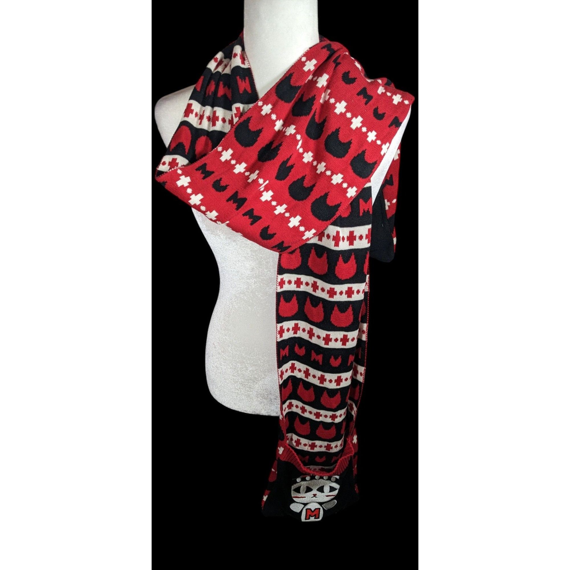 Other Azona A02 Black And Red Reversible Cat Scarf With Pockets Size ONE SIZE - 2 Thumbnail