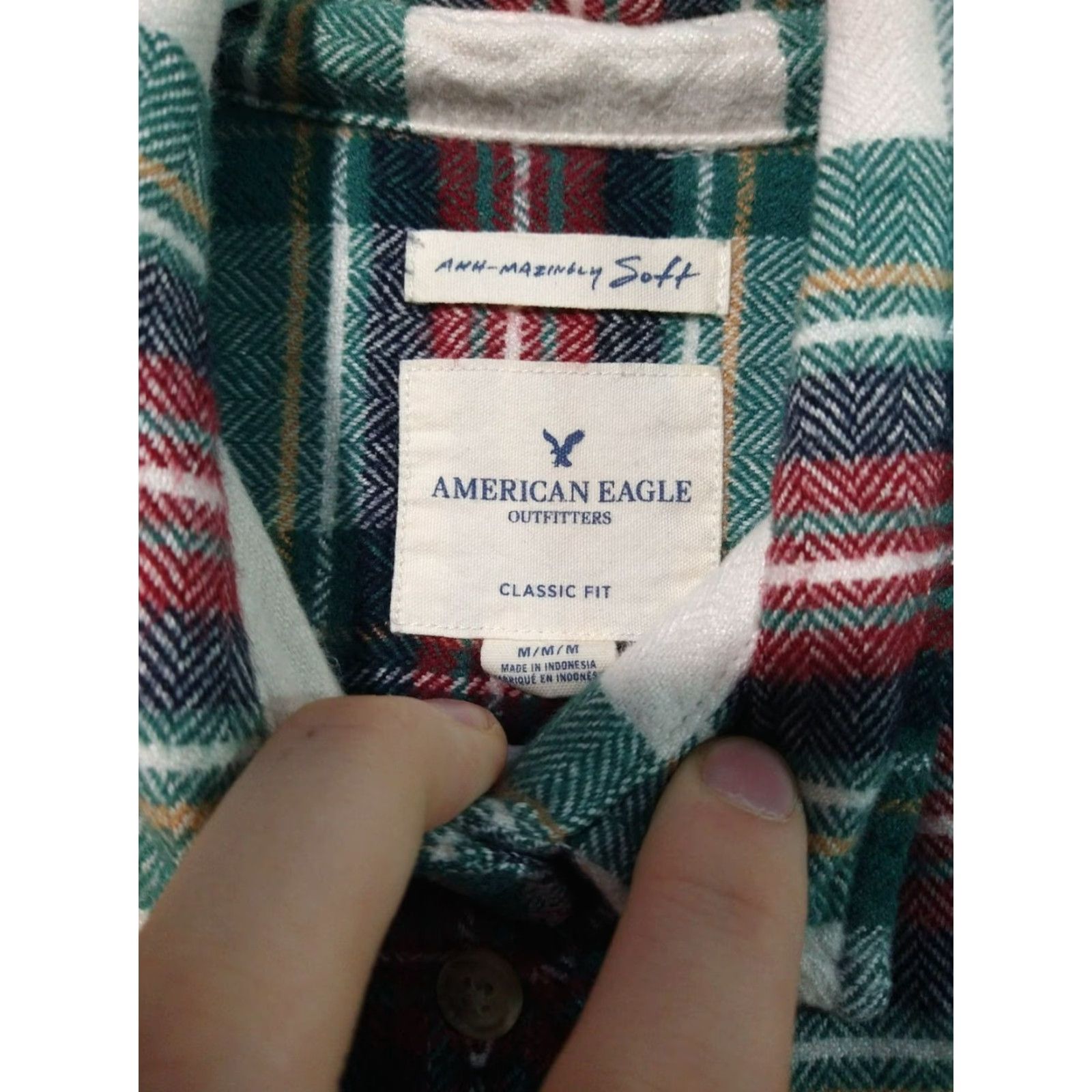 American Eagle Outfitters VINTAGE American Eagle Outfitters Shirt Womens Medium Plaid Flannel Ahh-Mazingly Soft Classic Size M / US 6-8 / IT 42-44 - 6 Thumbnail