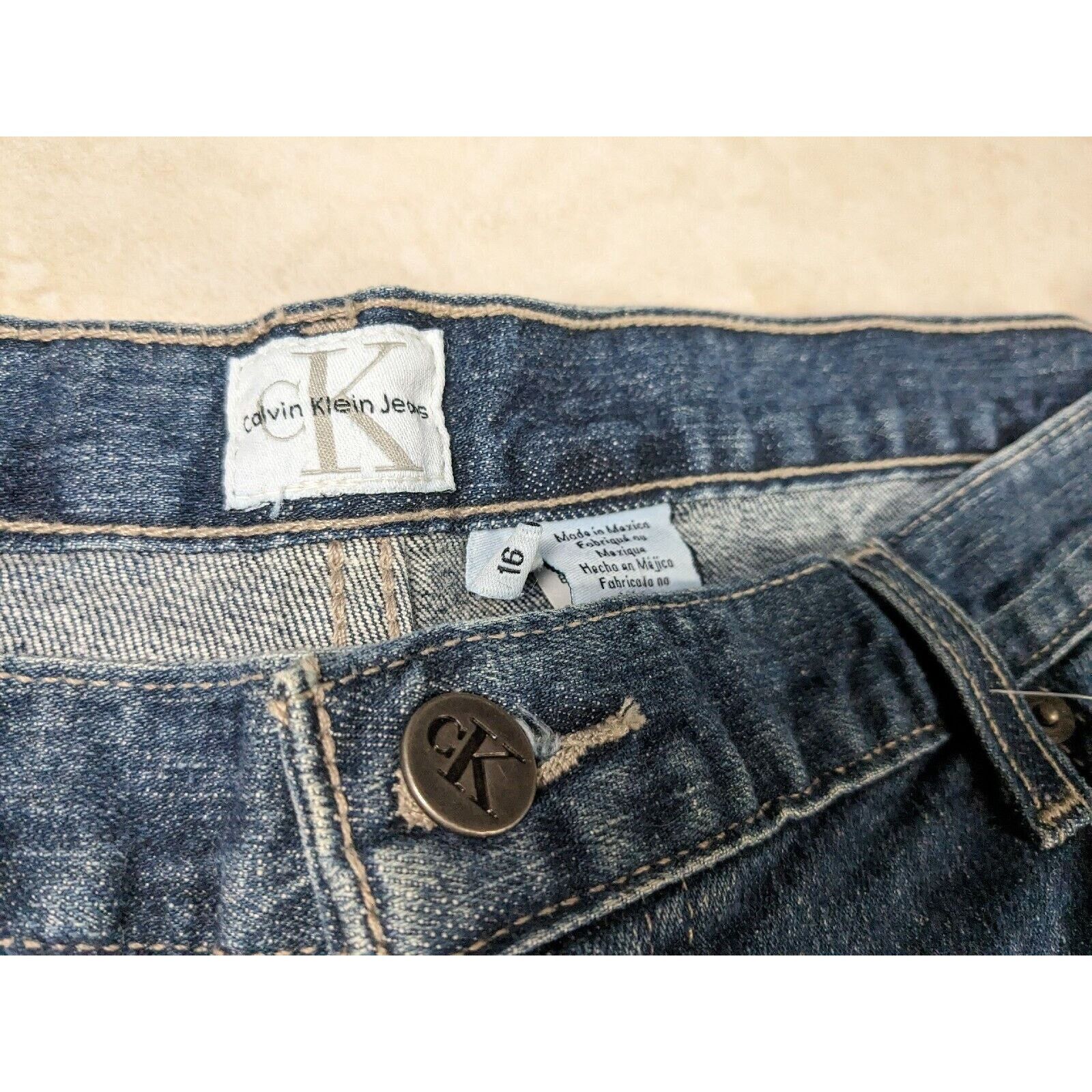 Calvin Klein NWT Calvin Klein Bootcut Jeans Size 16 Vtg Wash Faded Denim Size 38" / US 16 / IT 52 - 3 Thumbnail