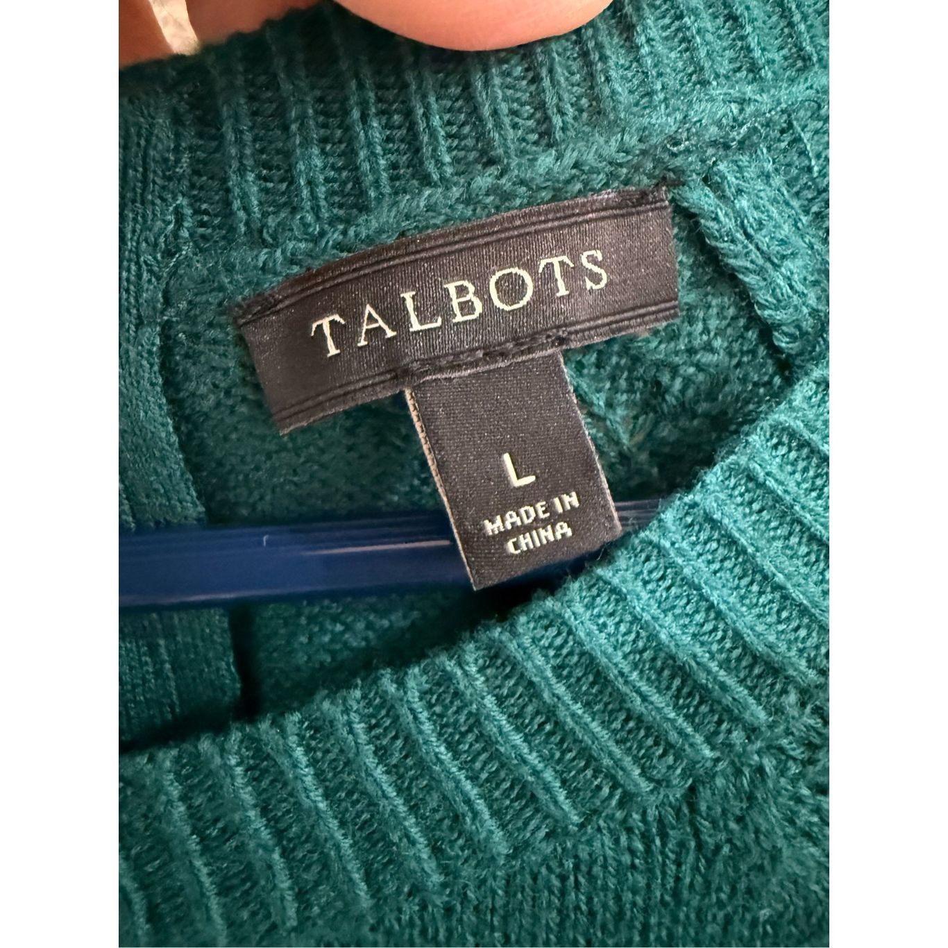 Other Talbots NWOT Sweater Green Cotton Blend Pullover 3/4 Sleeve Size L / US 10 / IT 46 - 3 Thumbnail
