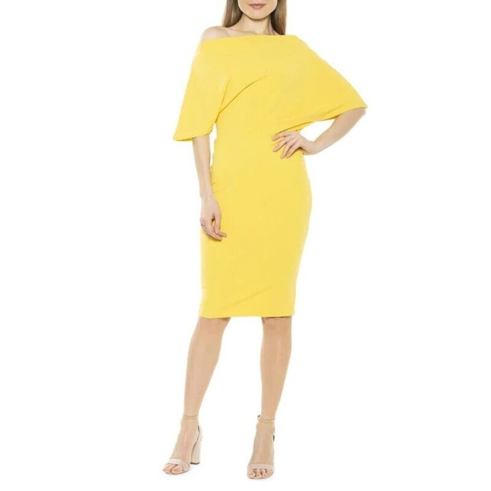 The Unbranded Brand Alexia Admor Women Draped One-Shoulder Dress Size XS Size XS / US 0-2 / IT 36-38 - 1 Thumbnail