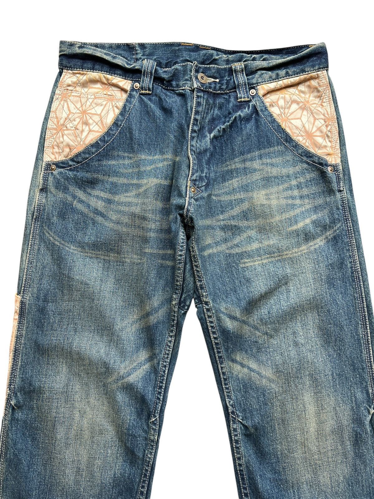 Japanese Brand Vintage Sukajan Japan Carpenter Denim Jeans 33x33 Size US 33 - 5 Thumbnail