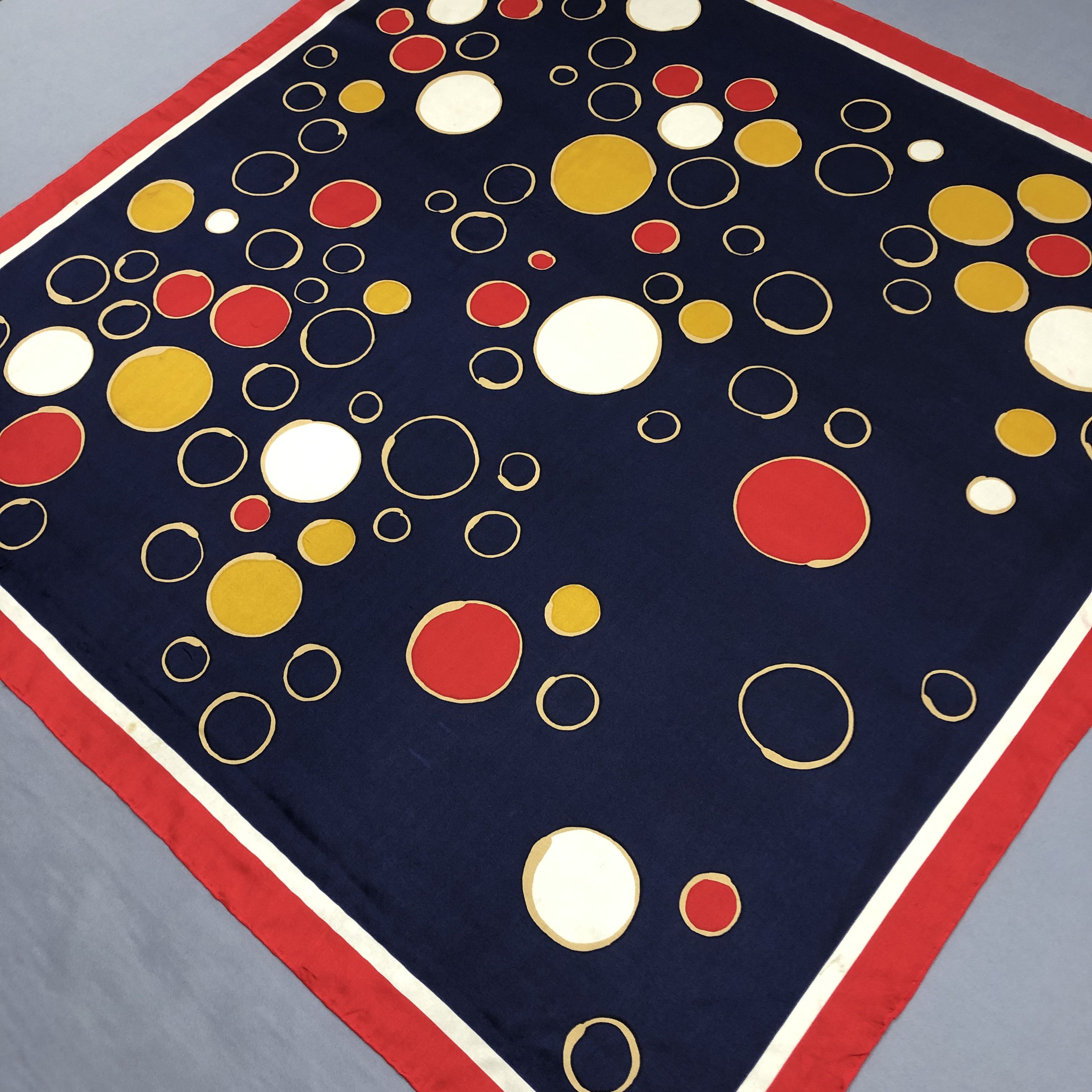 Japanese Brand Vintage Polka Dot SILK Scarf Twill Stole Wraps Scarves Size ONE SIZE - 3 Thumbnail