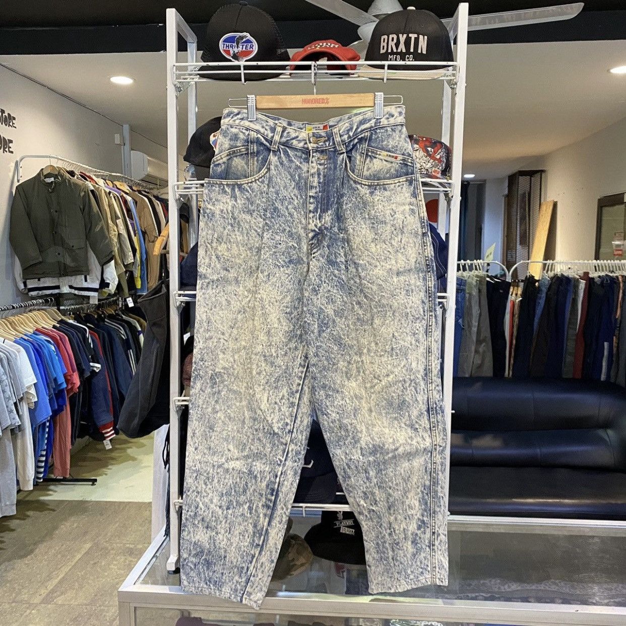 Edwin Gold Rush Edwin Acid Wash Baggy Jeans Relaxed Tapered Fit Size US 30 / EU 46 - 1 Thumbnail