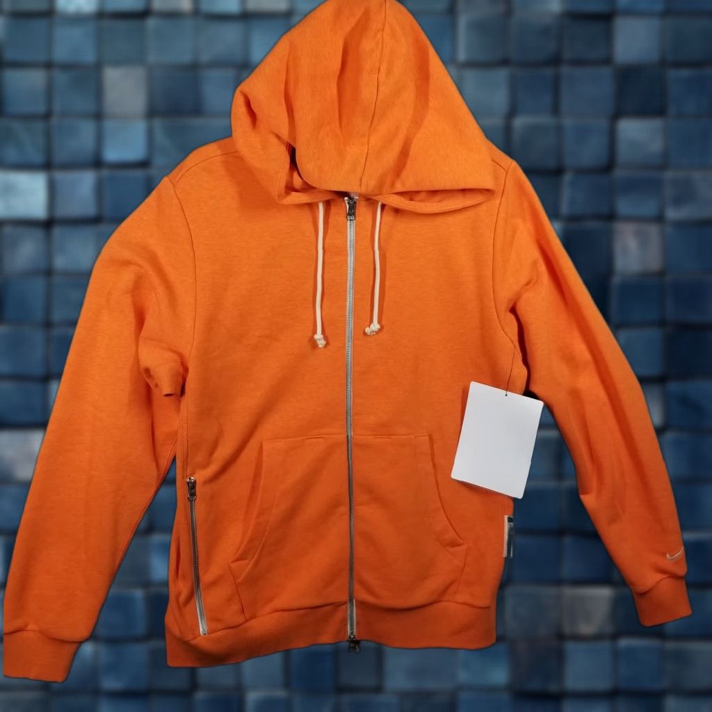 Nike VINTAGE Nike Hoodie Mens Medium Orange Basketball Zip Sample Sports Performance 90s Mens Size US M / EU 48-50 / 2 - 1 Thumbnail