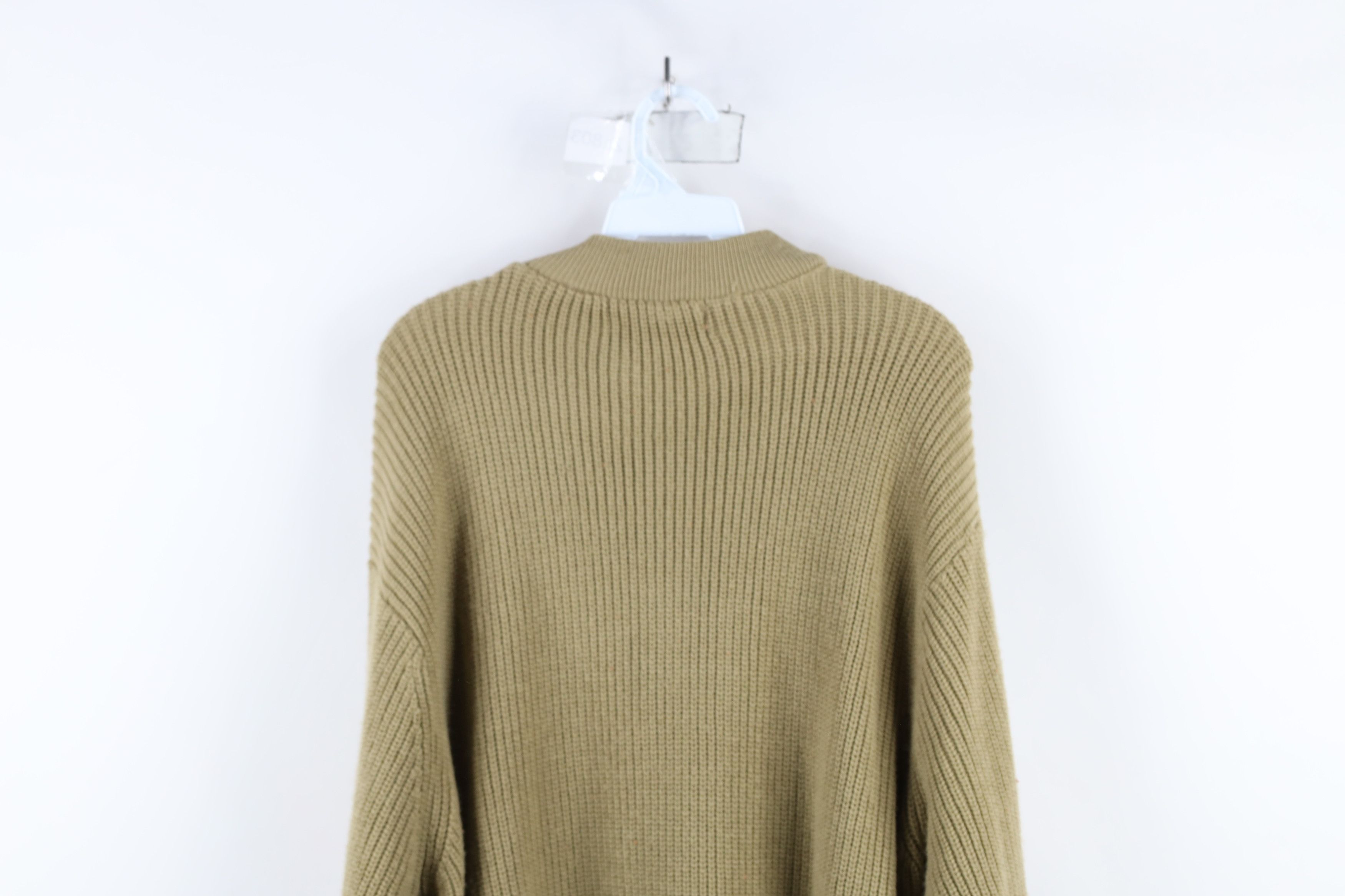 Vintage Vintage 90s Streetwear Patch Ribbed Knit Henley Sweater Size US XXL / EU 58 / 5 - 10 Thumbnail