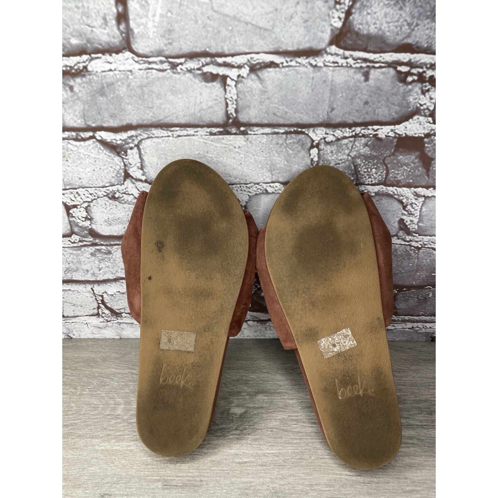 beek Beek Tesia Burnt Brown Suede Leather Slides Casual Sandals W Size US 8 / IT 38 - 21 Thumbnail