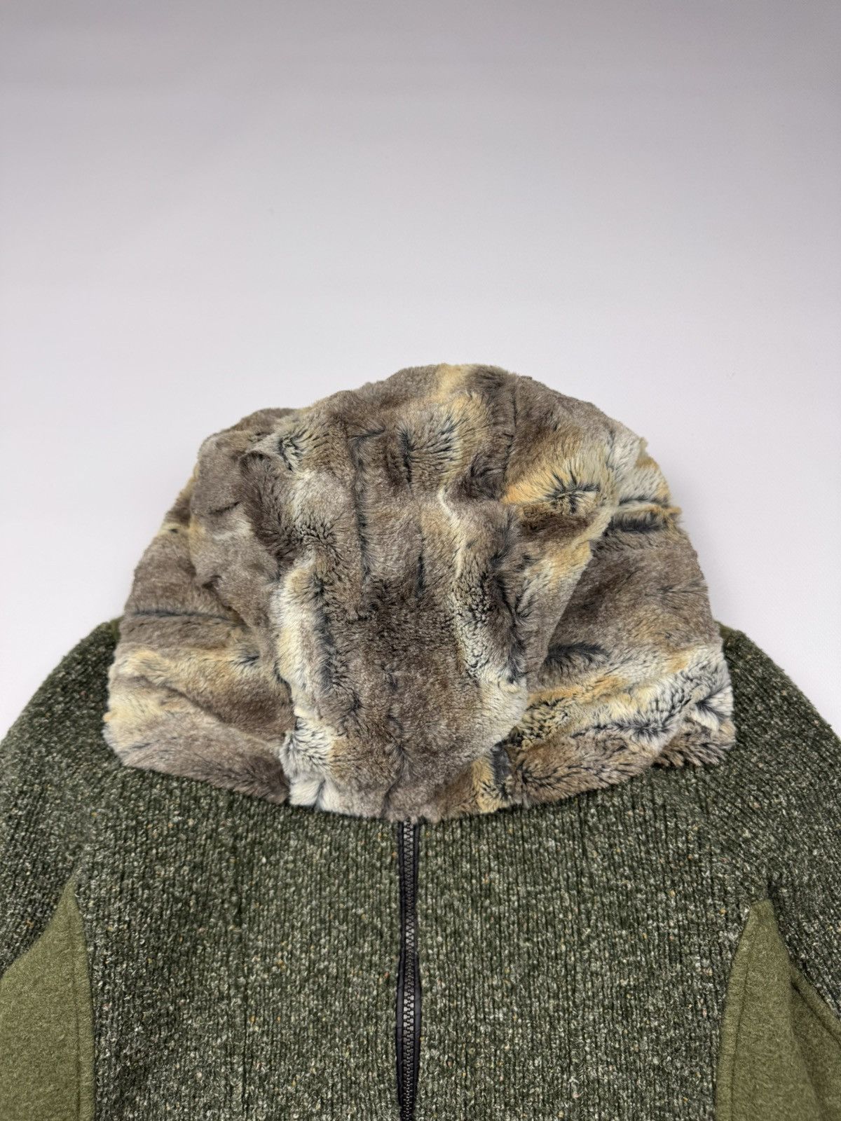Japanese Brand Vintage Faux Fur Y2k Wool Zip Hoodie Size S / US 4 / IT 40 - 6 Thumbnail