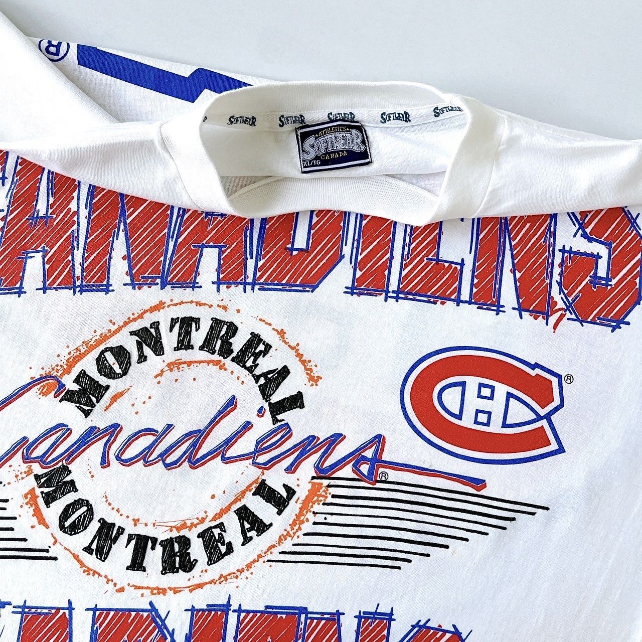 Vintage 90s Montreal Canadiens NHL t-shirt/ XL Size US XL / EU 56 / 4 - 8 Thumbnail