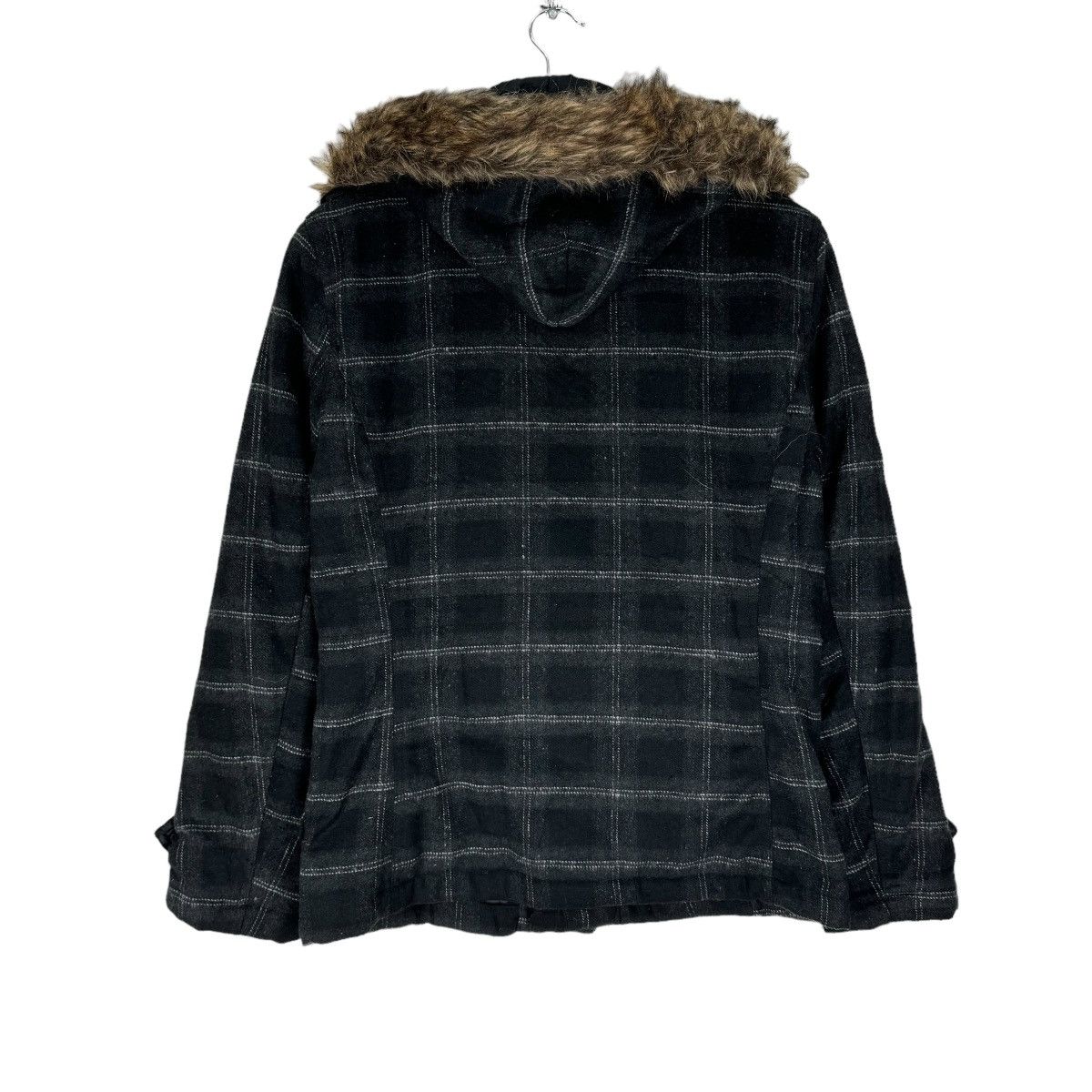 In The Attic 🌟IN THE ATTIC FUR HOODIE TARTAN JACKET Size L / US 10 / IT 46 - 9 Thumbnail
