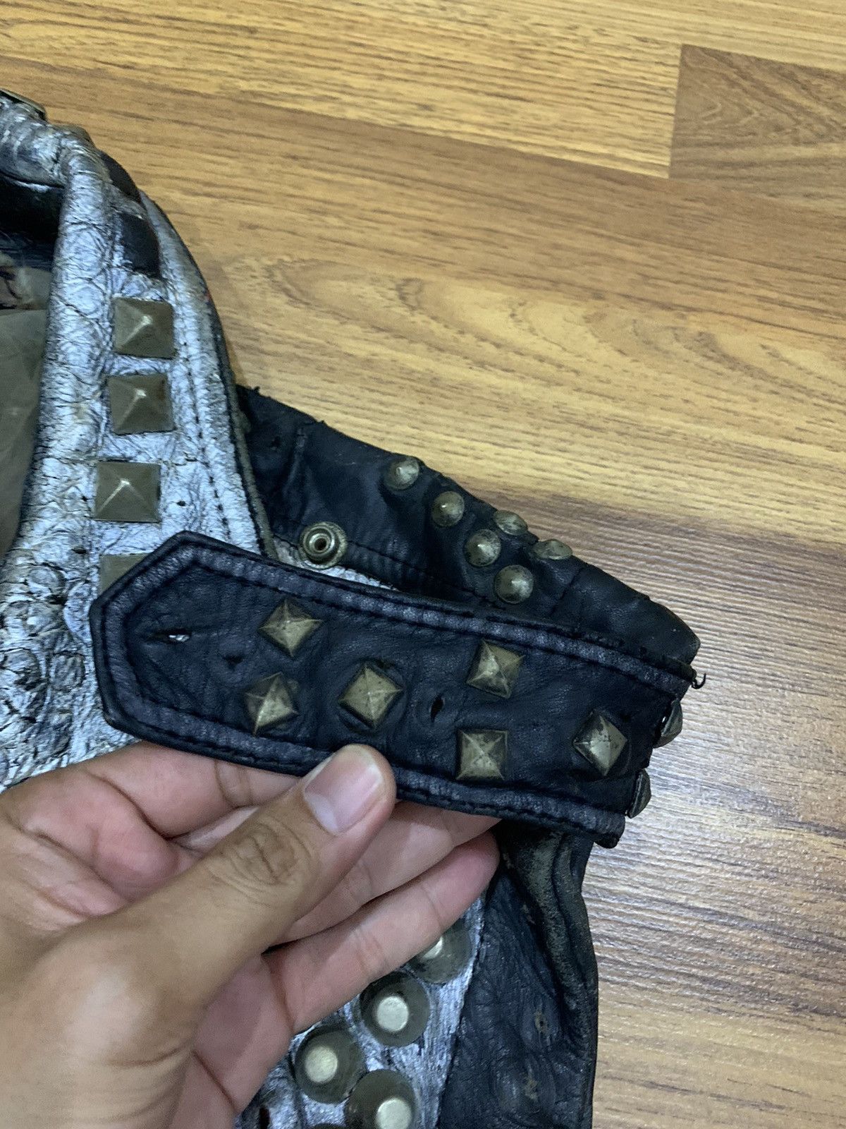 Seditionaries × Vintage VINTAGE STUDDED LEATHER VEST PUNK ROCK Size US M / EU 48-50 / 2 - 14 Thumbnail