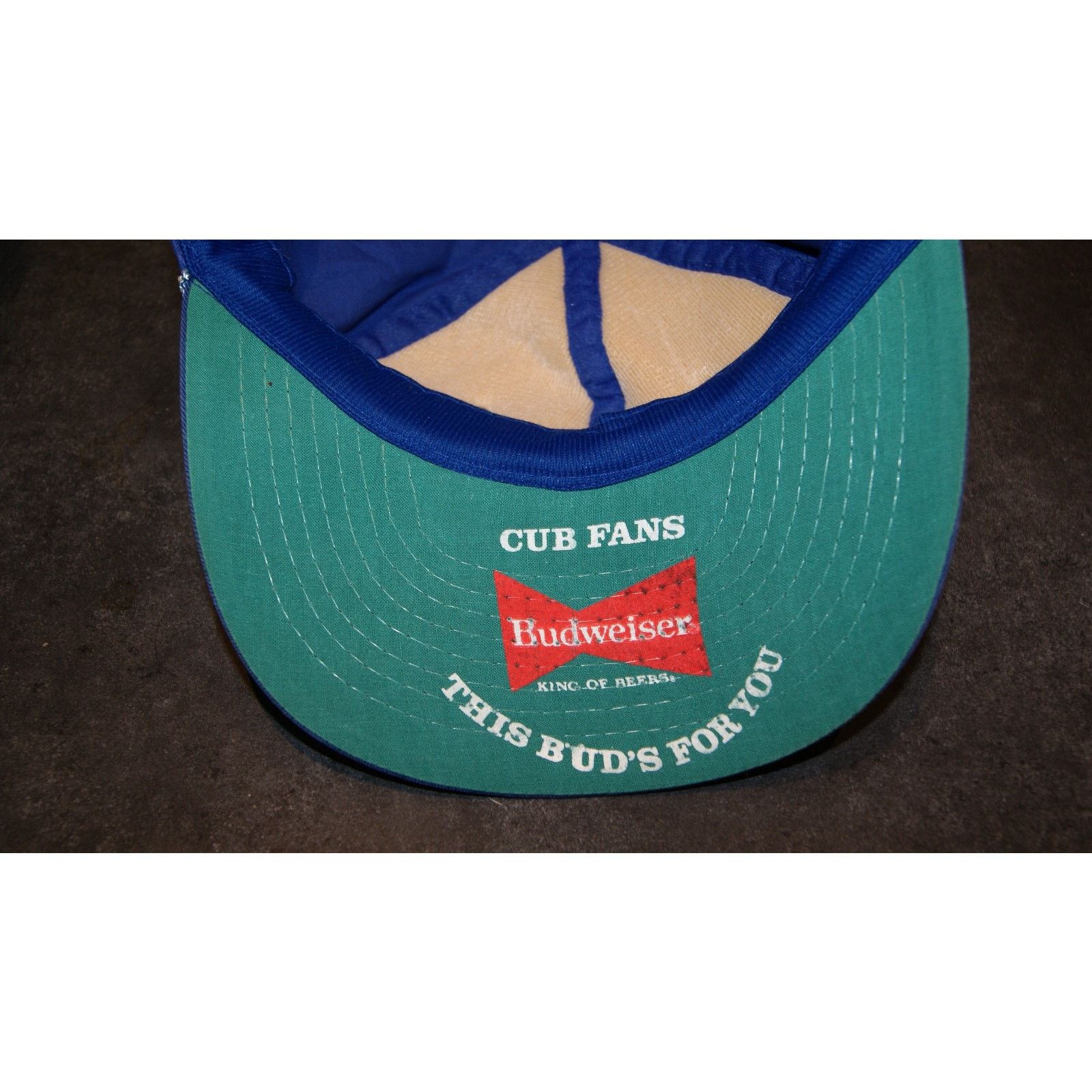 Budweiser VTG 80s Chicago Cubs Budweiser Trucker Snapback Hat Cap Size ONE SIZE - 2 Thumbnail