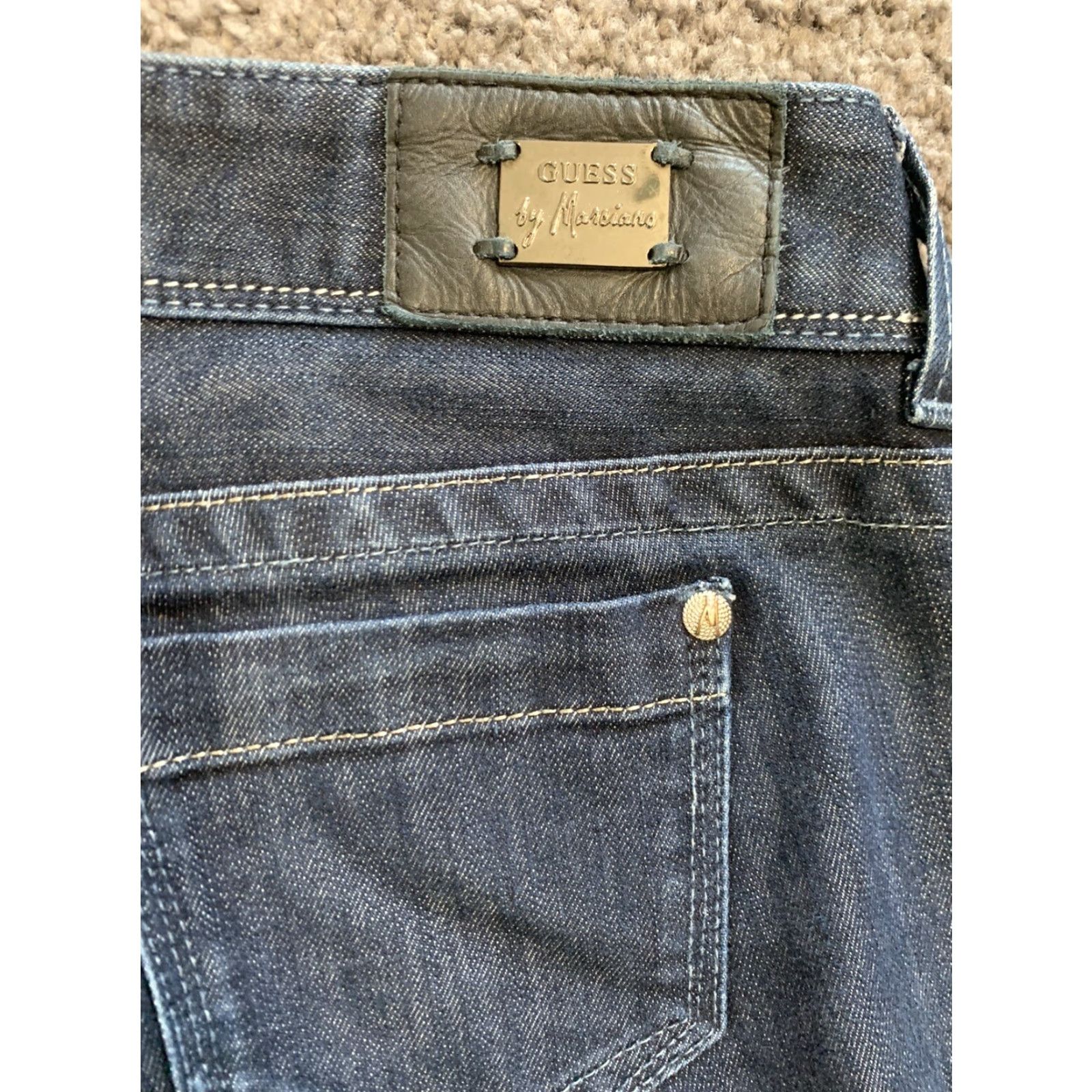 Guess GUESS By Marciano Jeans Womens Skinny 29 Dark Wash USA Made Slim Fit Denim Size 29" - 3 Thumbnail