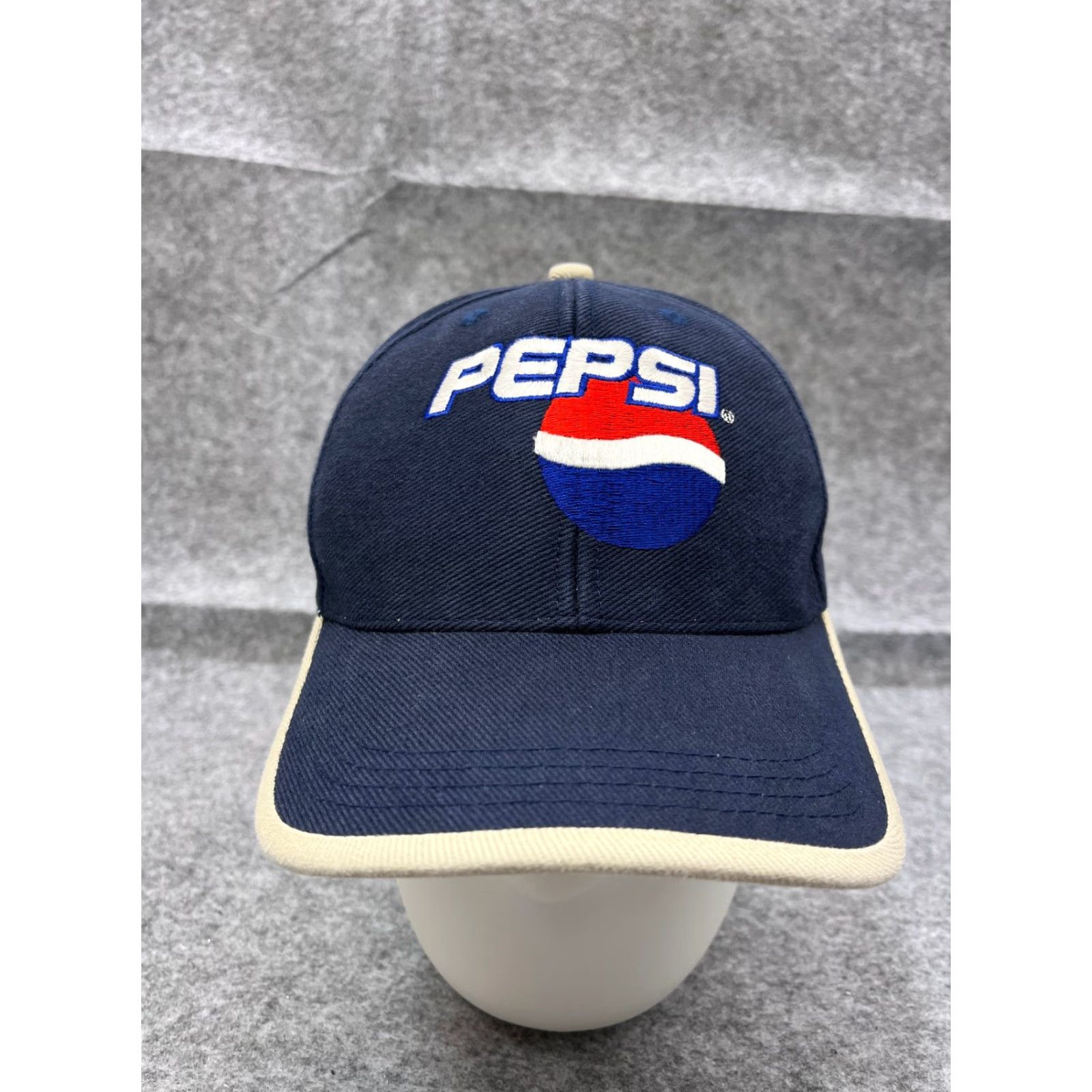 Vintage Pepsi Hat Cap Strap Back Adult One Size Blue 100% Cotton Soda Beverage Baseball Cap Mens Size ONE SIZE - 2 Thumbnail