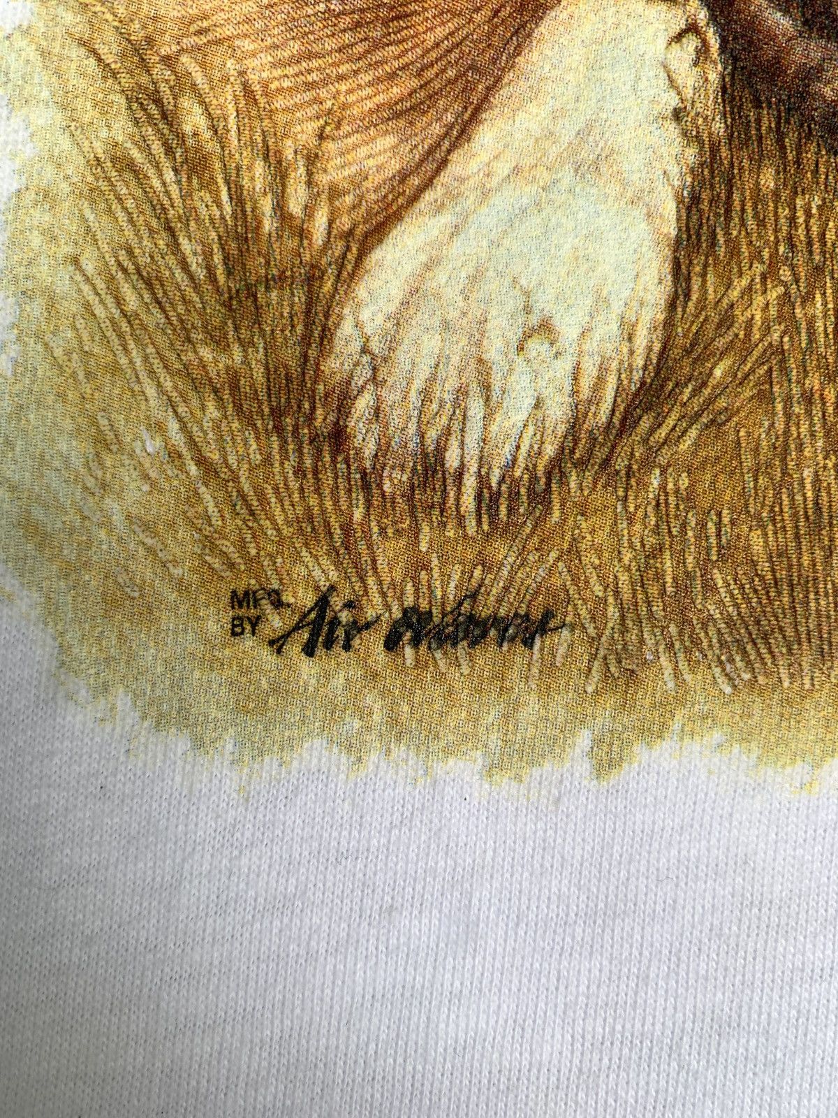 Vintage 1990s White Dog Cat Art by Air Waves Hawaii State Tee Size US L / EU 52-54 / 3 - 4 Thumbnail