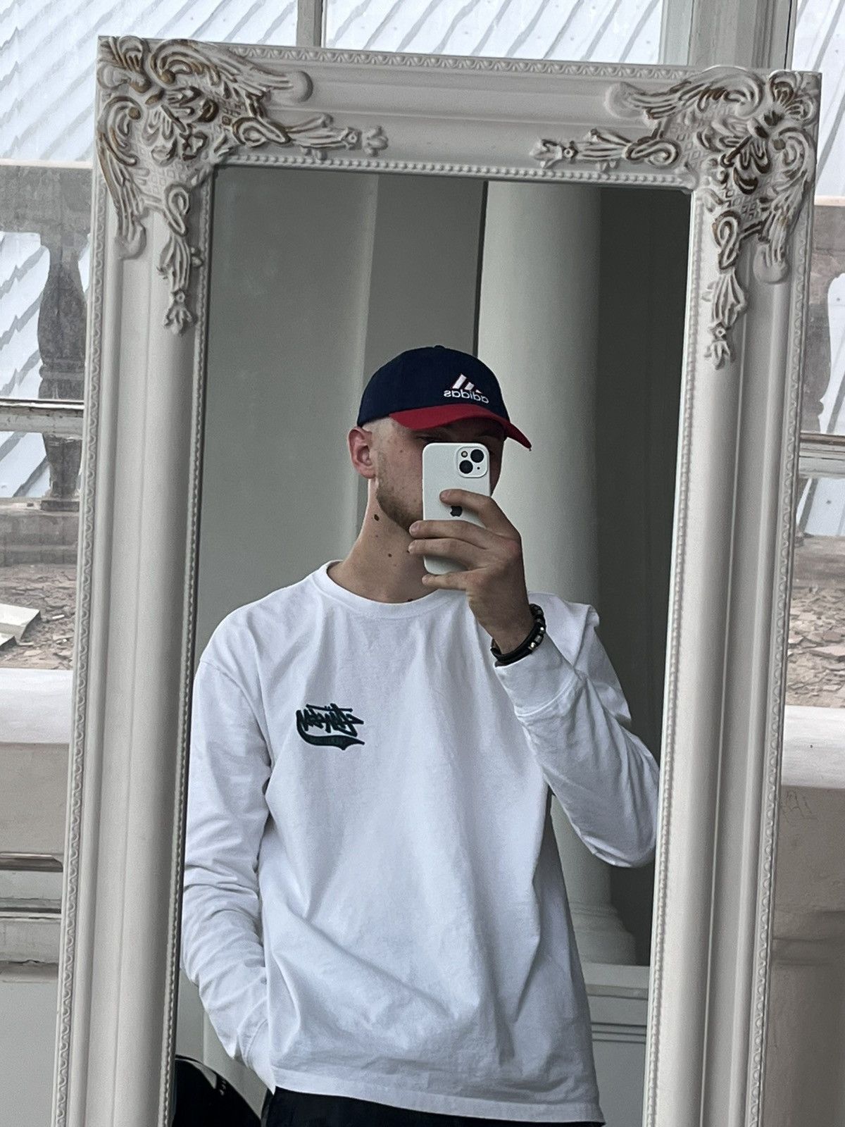 Adidas × Vintage Vintage Adidas Perfomance Cap Y2K Red Navy Hat sk8 rare Size ONE SIZE - 4 Thumbnail