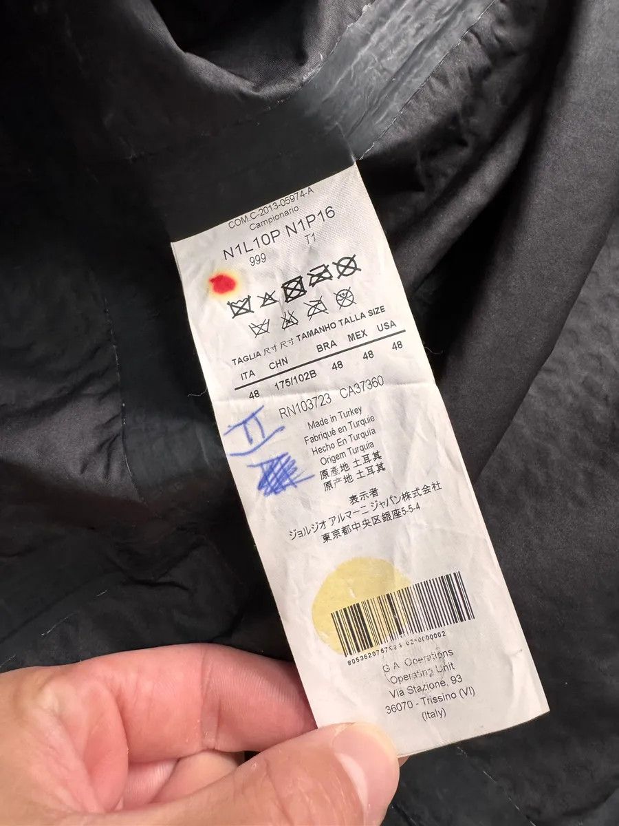 Emporio Armani × Vintage FW2013 Emporio Armani Honeycomb Black Leather Trench Coat Size US M / EU 48-50 / 2 - 7 Thumbnail