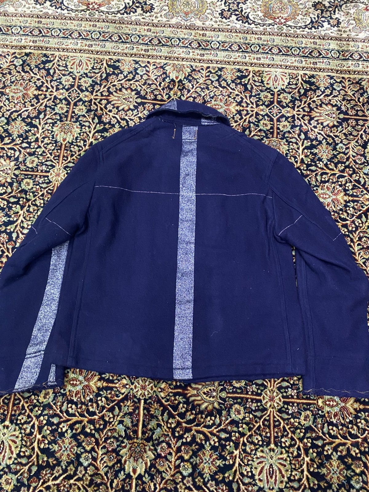 Blue Blue Japan × Indigo × Kapital Blue Blue Raw Seams Salvedge Wool Biker Jacket Size US XS / EU 42 / 0 - 3 Thumbnail