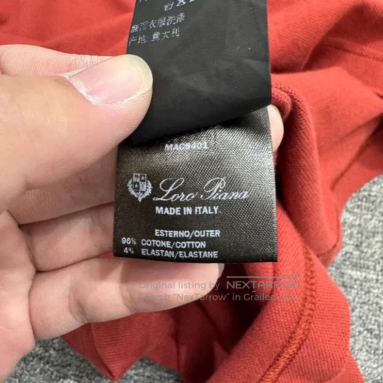 Loro Piana Loro Piana Red Chest Pocket Polo Shirt. Size US XS / EU 42 / 0 - 4 Thumbnail