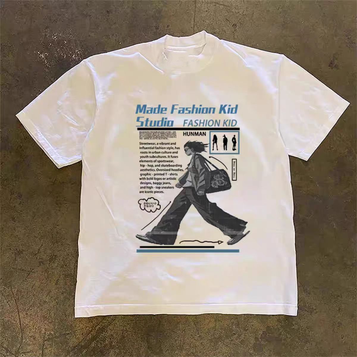 Vintage Street-style washed retro hip-hop boy print t-shirt Size US M / EU 48-50 / 2 - 1 Thumbnail
