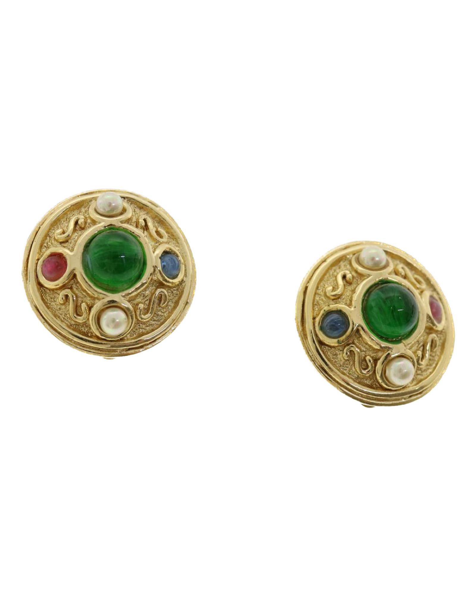 image of Christian Dior Monsieur Dior Gold Metal Earring - Authenticated (Am3562), Women's