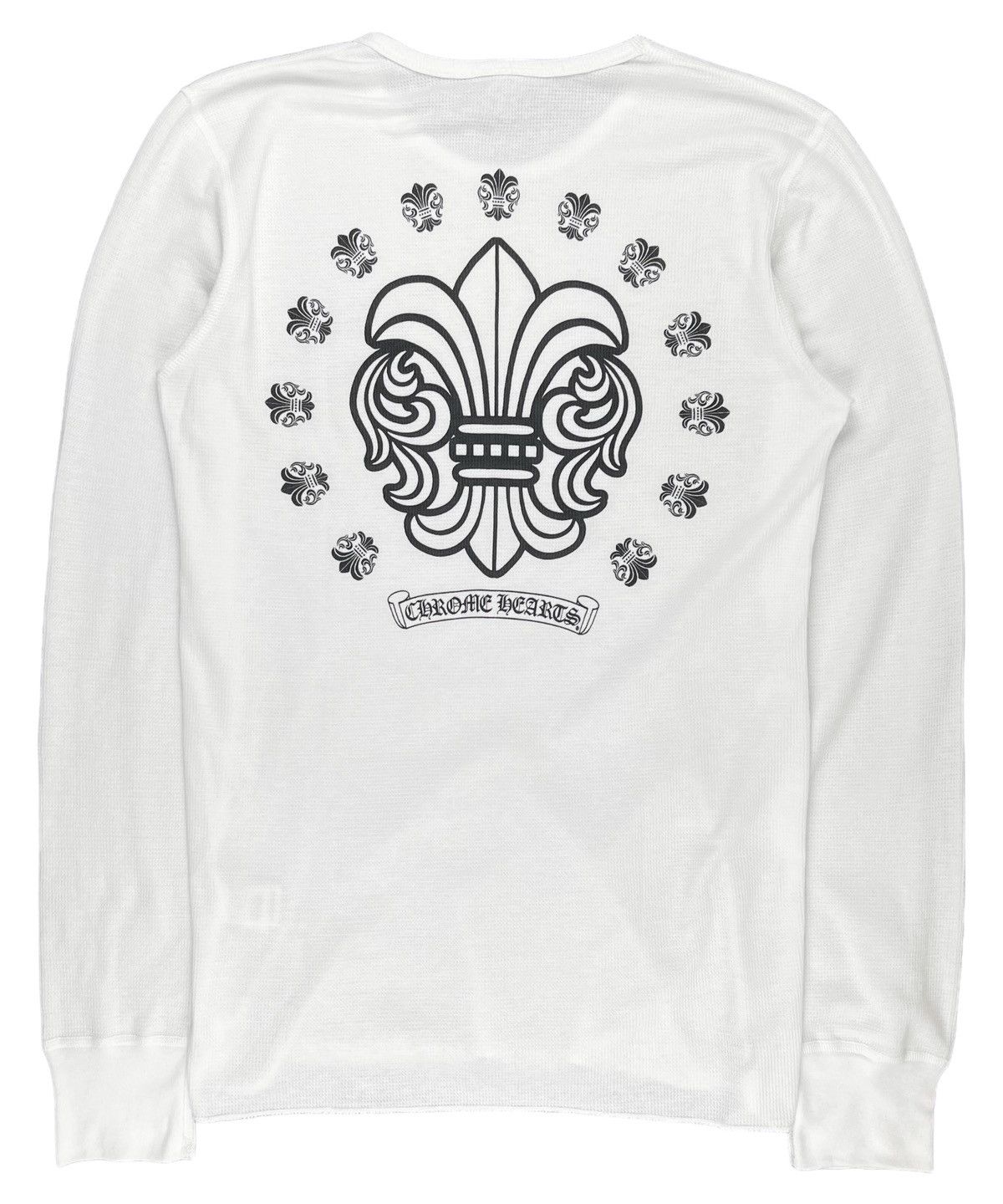 Chrome Hearts Fleur Scroll Logo Thermal Longsleeve Tshirt