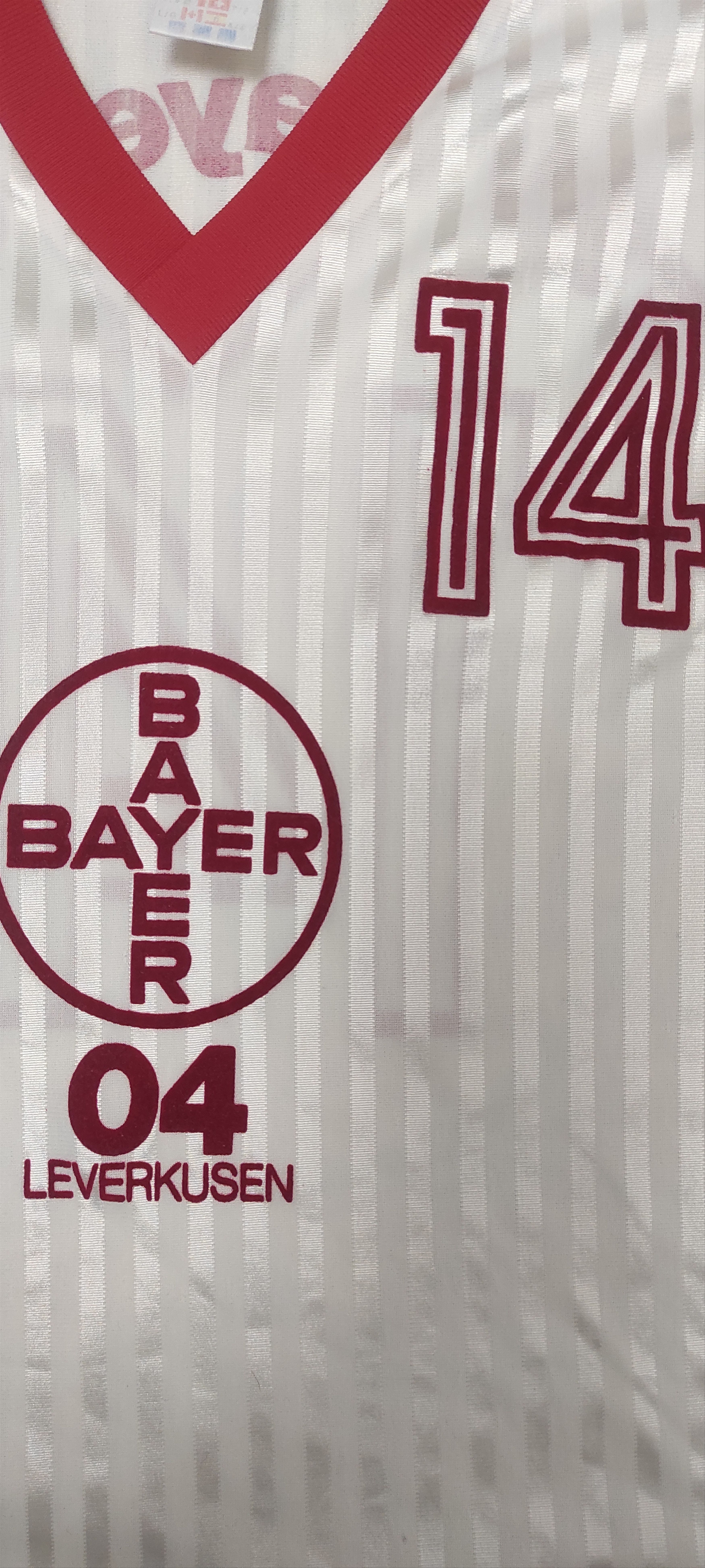 Adidas Bayer 04 Leverkusen #14 football shirt 1987 - 1988 Rare Size US L / EU 52-54 / 3 - 3 Thumbnail