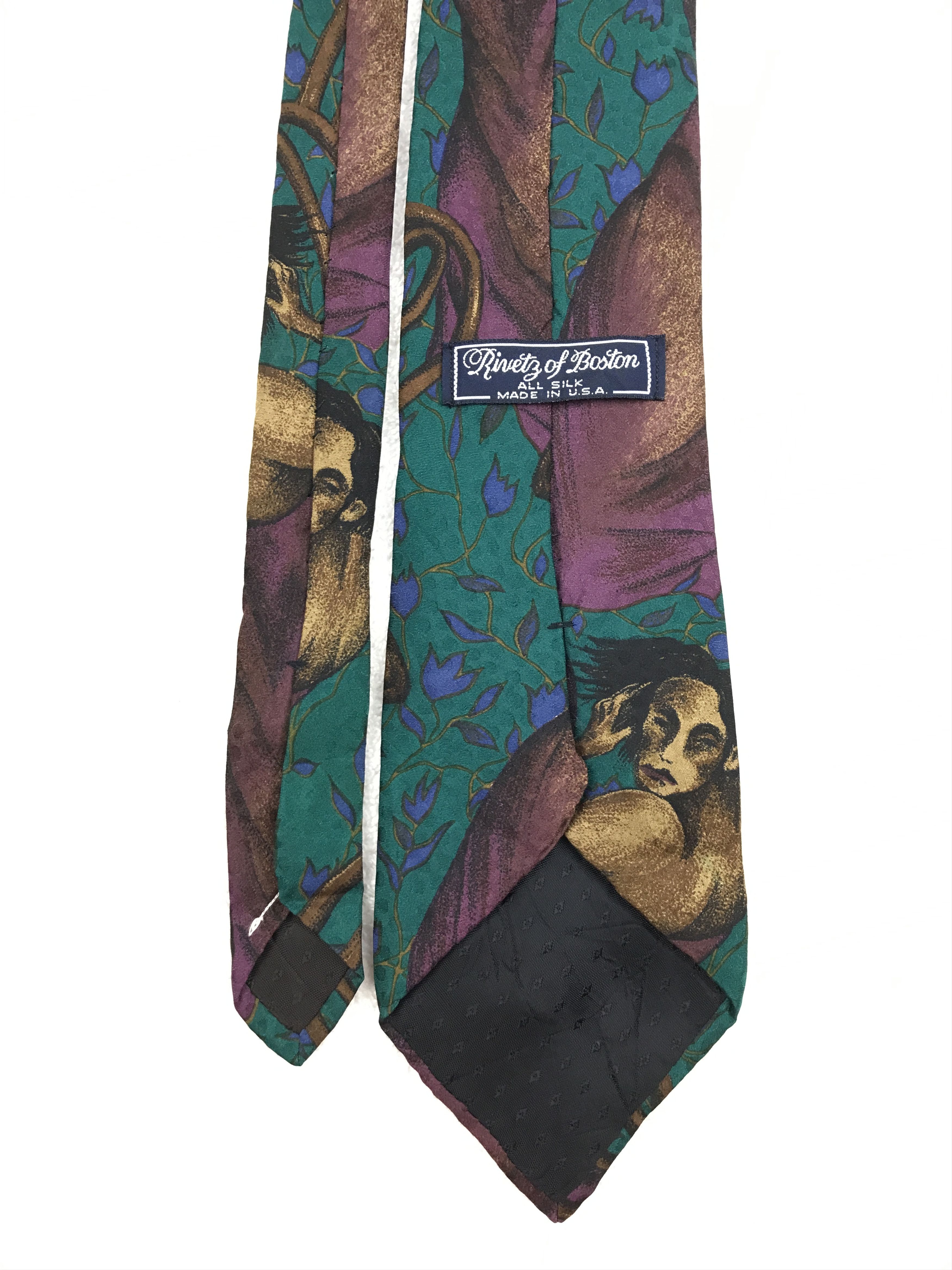 Vintage Vintage Rivety Of Boston Silk Necktie Size ONE SIZE - 4 Thumbnail