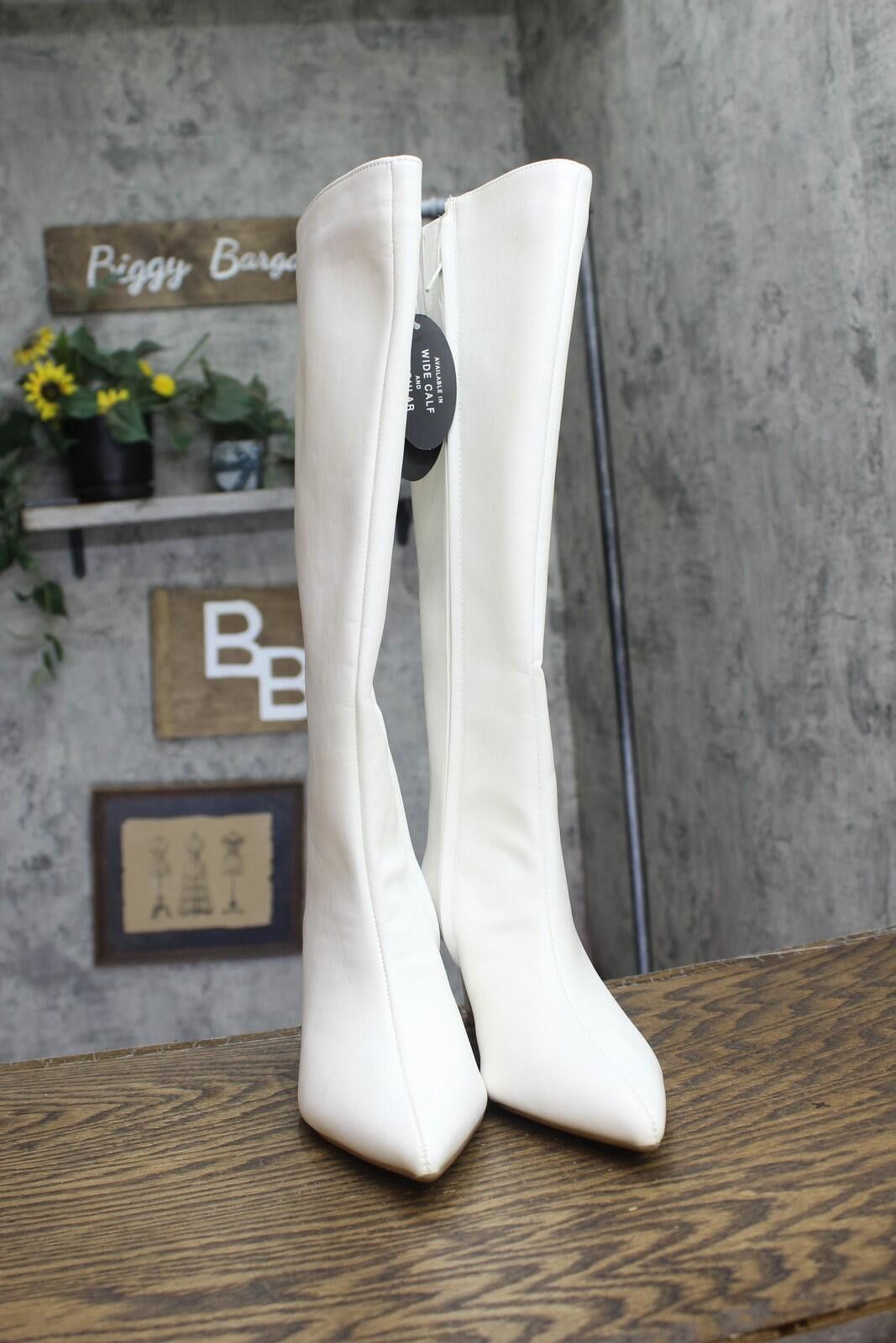 Other On 34th Womens Stovepipe Boots 10019723900 Bone Smooth 6.5m Size US 6.5 / IT 36.5 - 4 Thumbnail