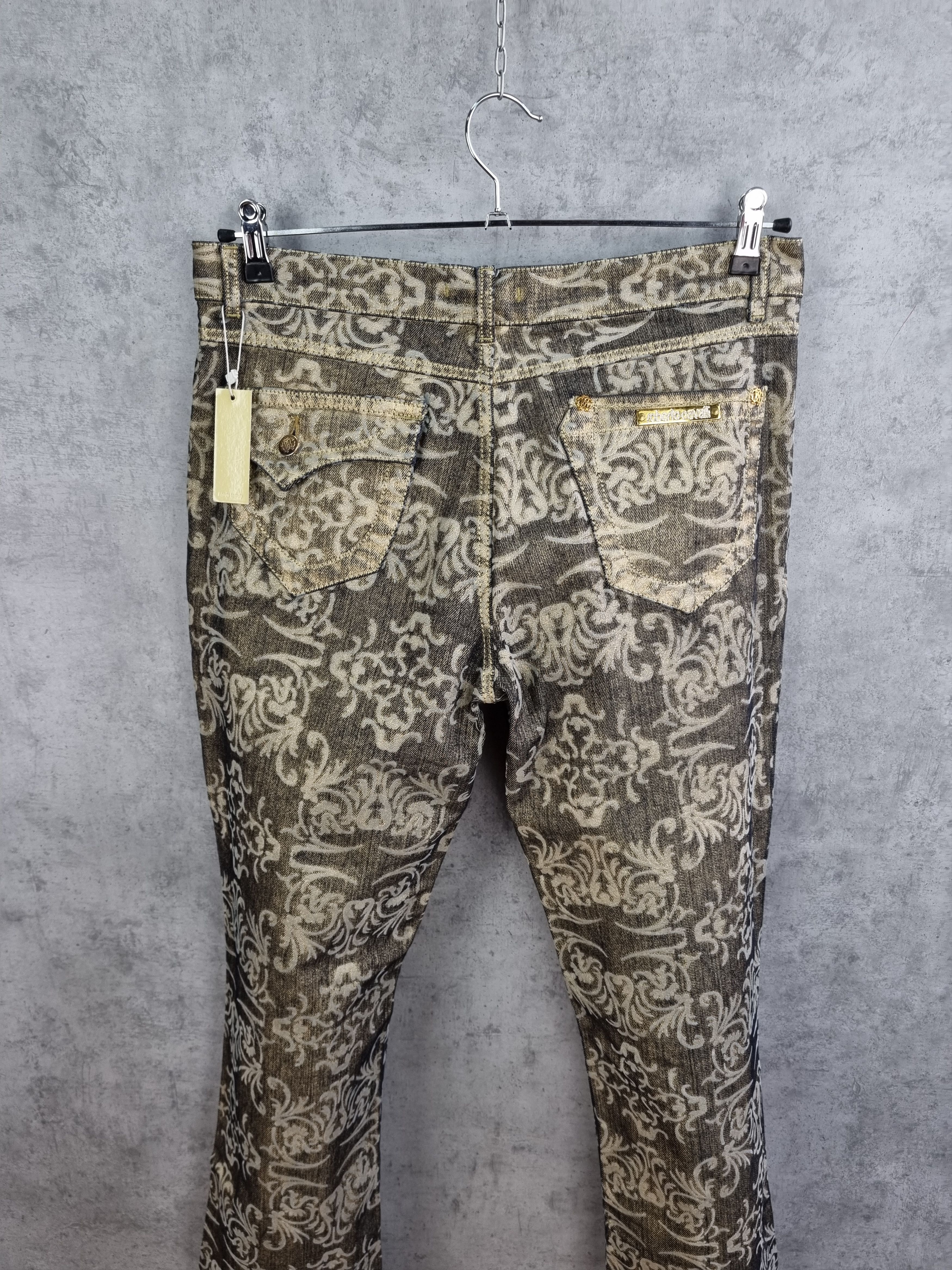 Roberto Cavalli Roberto Cavalli Golden Denim Art Design Exclusive Jeans Size US 33 - 5 Thumbnail