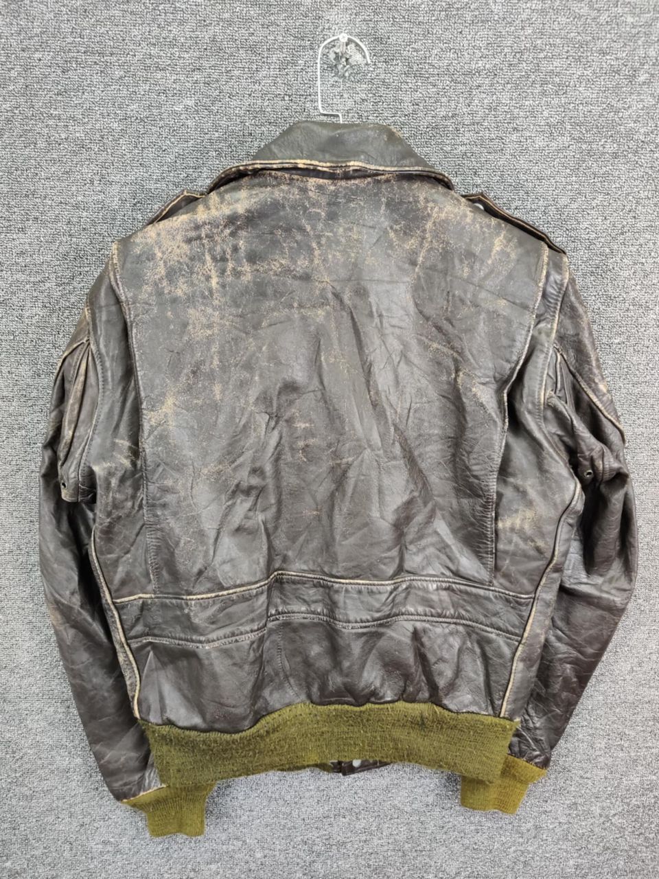 Schott Vintage 80s Schott US Army A-2 Leather Flight Jacket Size US M / EU 48-50 / 2 - 4 Thumbnail