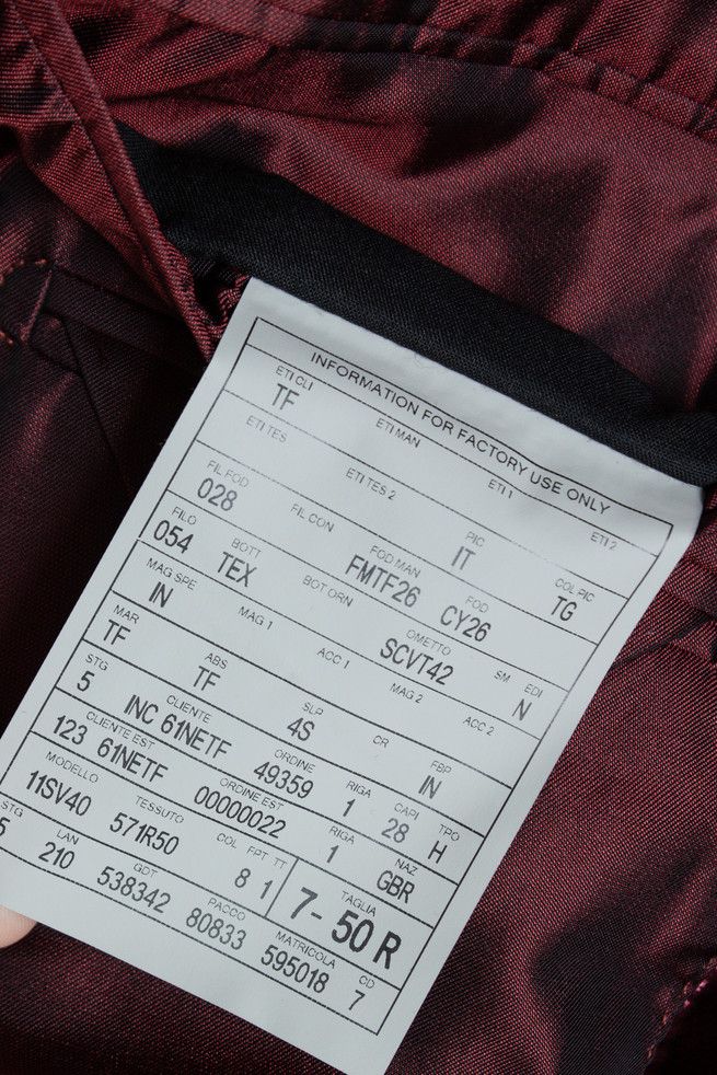Tom Ford Tom Ford, Velvet shelton blazer in burgundy Size 50R - 5 Thumbnail