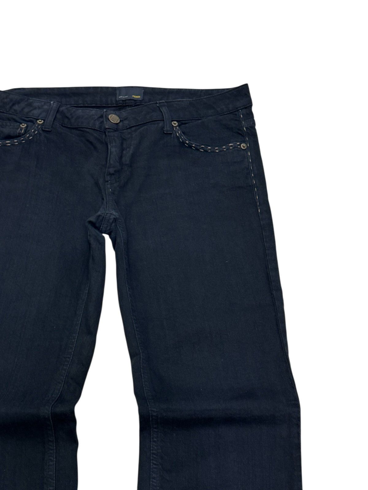 Fendi Fendi Black Denim Jeans Unisex Straight Cut Low Rise Size US 30 / EU 46 - 5 Thumbnail