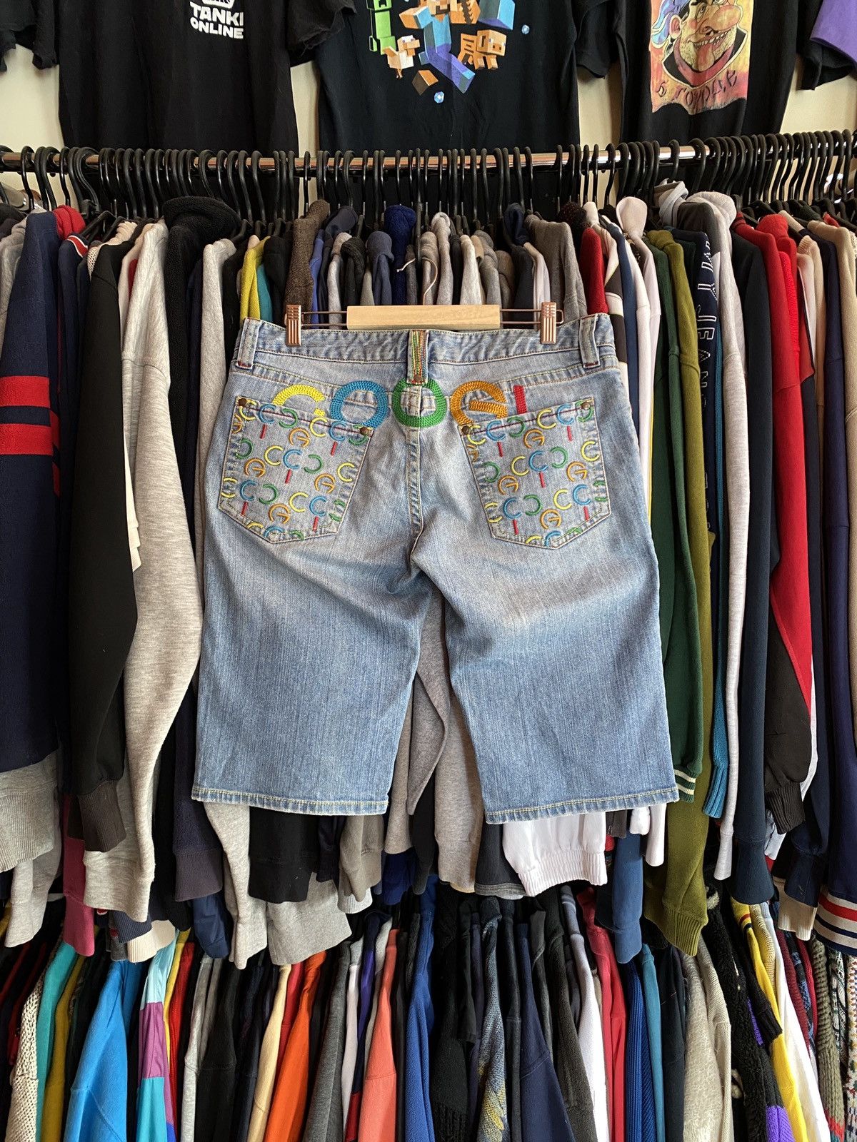 Coogi COOGI EMBROIDERED DENIM VINTAGE SHORTS Y2k Size US 32 / EU 48 - 1 Thumbnail