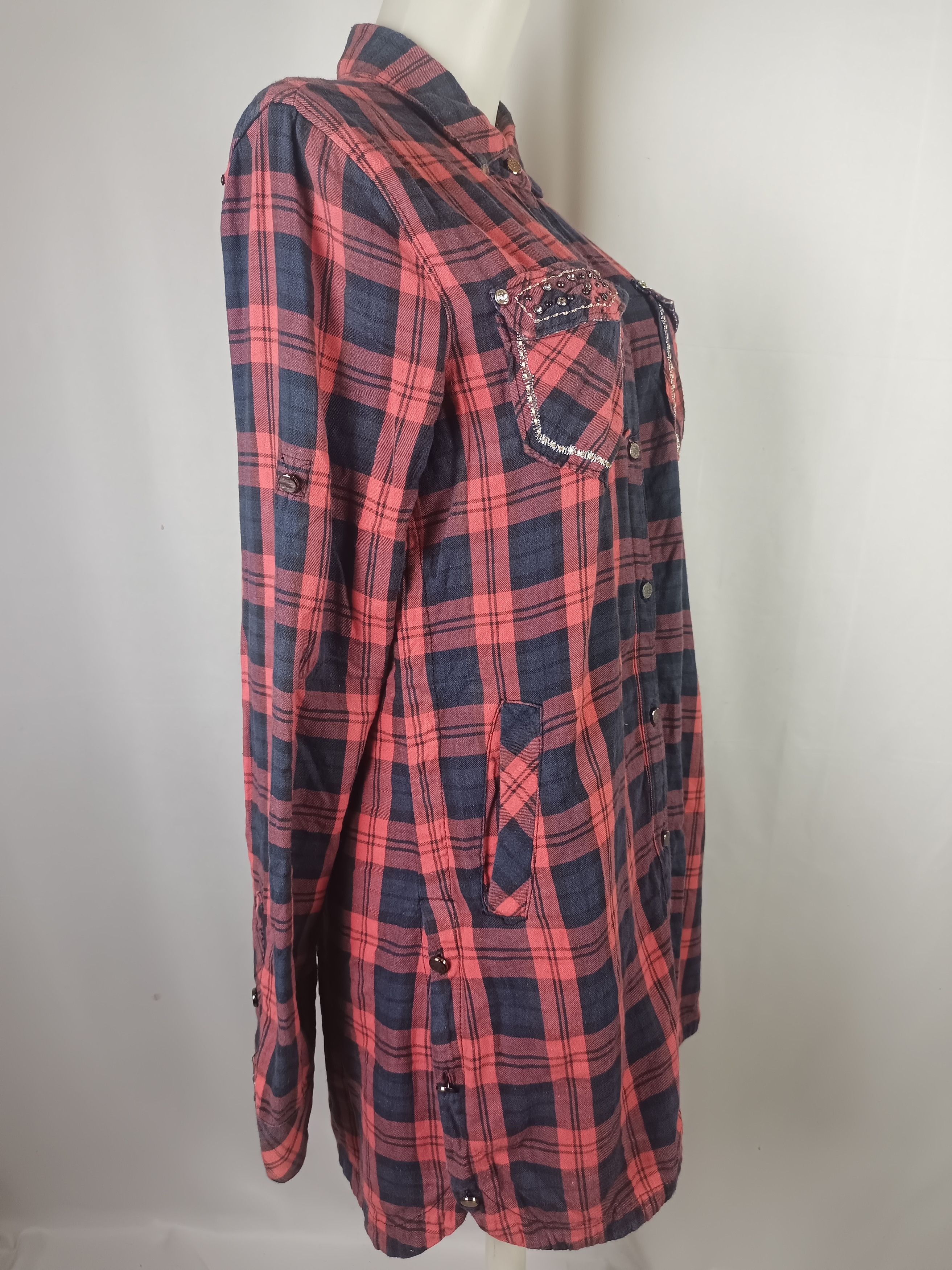Japanese Brand × Le Grande Bleu (L.G.B.) × Miss Me Miss Me Since2001 Tartan Sequine Button Ups Shirt lgb Style Size M / US 6-8 / IT 42-44 - 5 Thumbnail