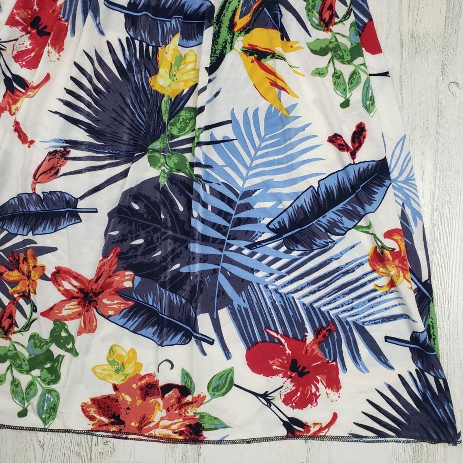 Other NWT Ace Fashions White Tropical Smocked Sundress Large Size L / US 10 / IT 46 - 6 Thumbnail