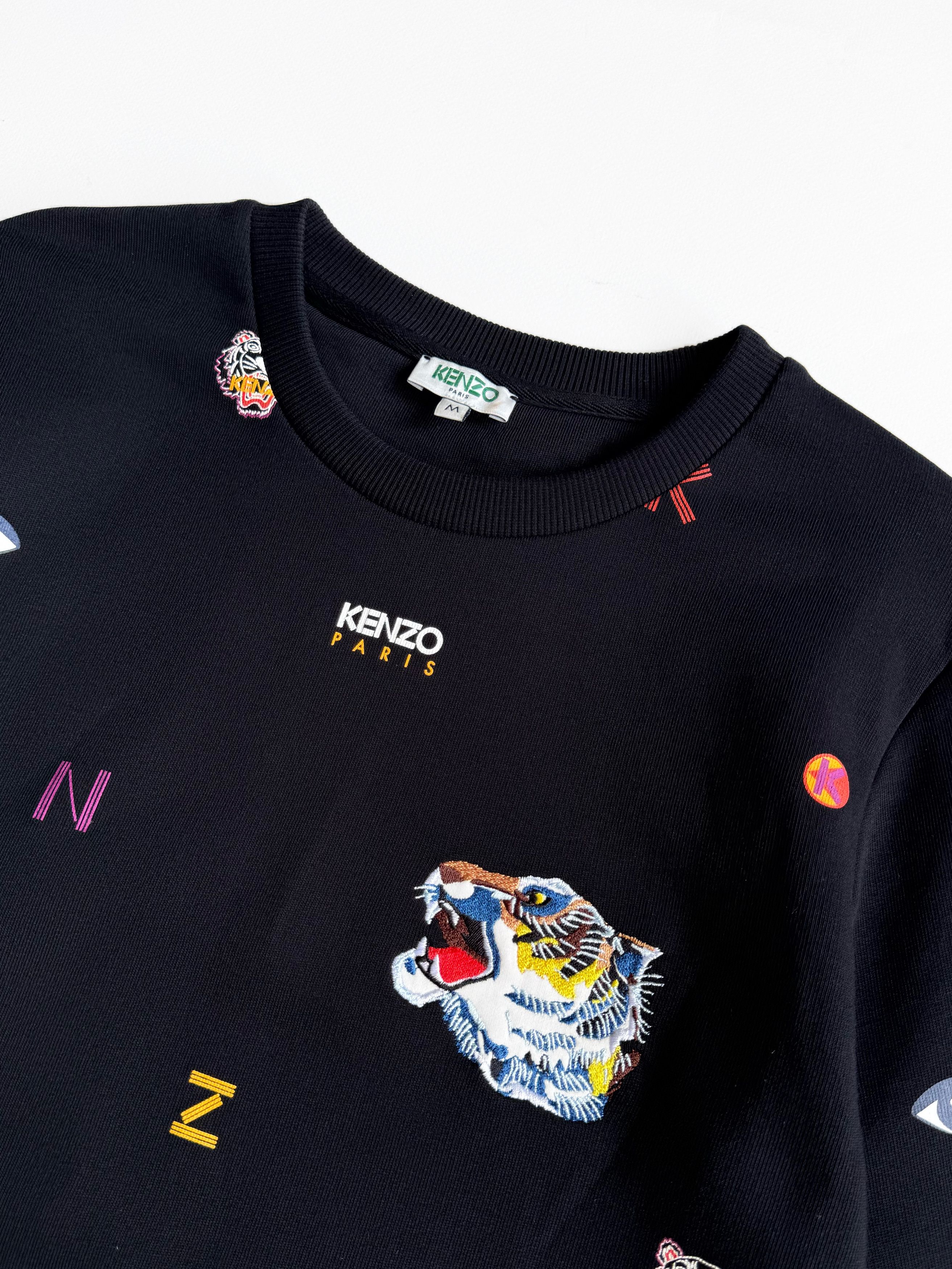 Kenzo Women's Kenzo Multi Icons Embroidered Sweatshirt (M) Size M / US 6-8 / IT 42-44 - 2 Thumbnail