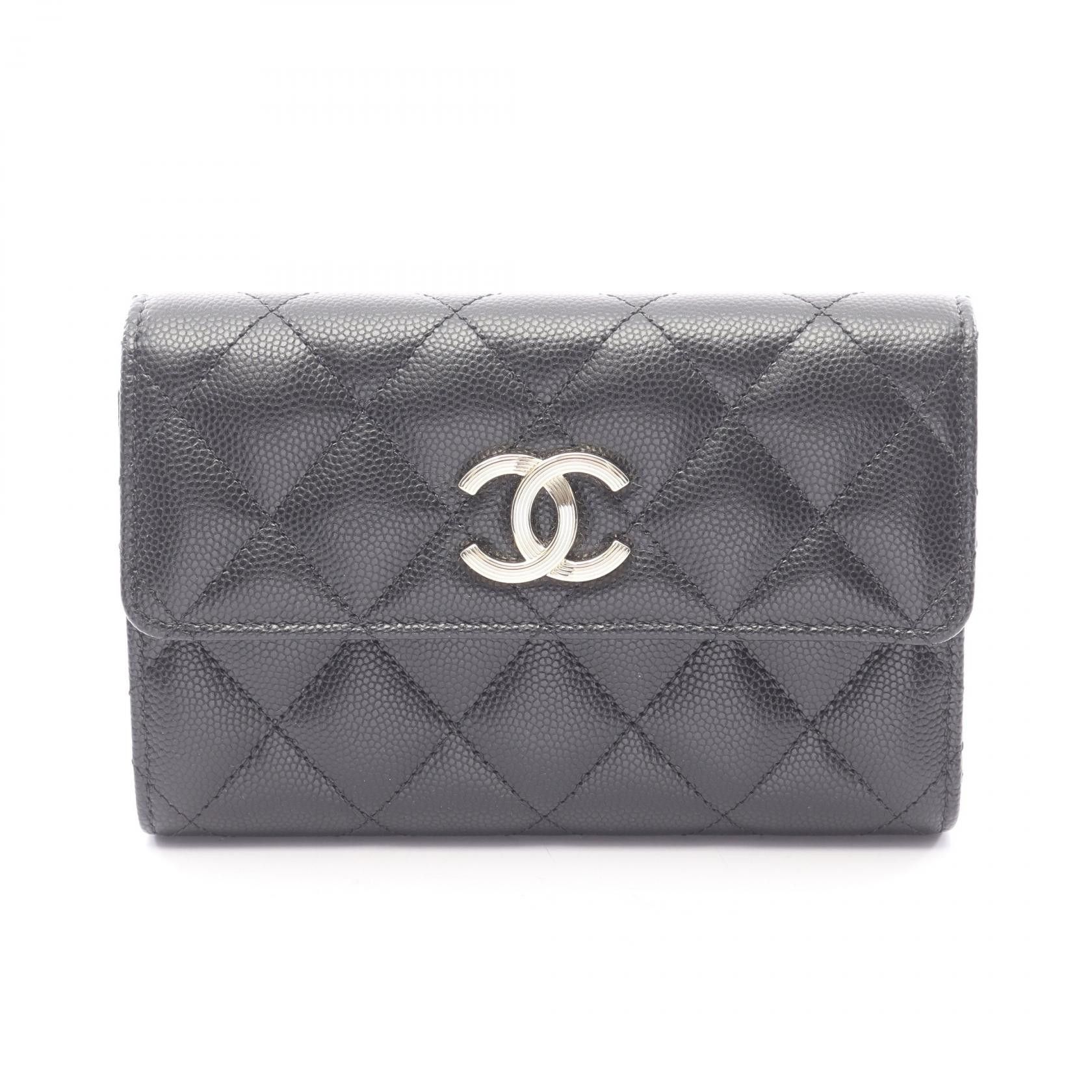 Chanel Chanel Chanel Matelasse Caviar Skin Trifold Wallet Leather Short Wallet AP3398 DUTY FREE for USA Size ONE SIZE - 1 Thumbnail
