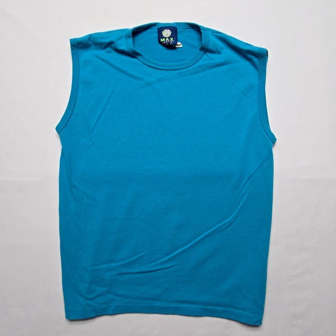 Vintage Vintage Blank Tank Top Blue Sleeveless L Sleeveless Tee Size US L / EU 52-54 / 3 - 1 Thumbnail
