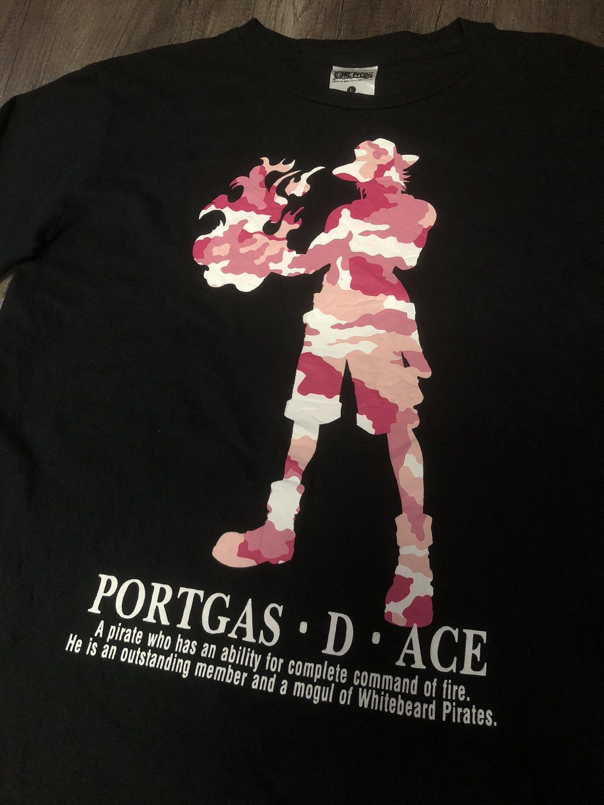 Japanese Brand × One Piece One Piece Portgas D Ace Camo Long Sleeve Shirt Size US L / EU 52-54 / 3 - 6 Thumbnail