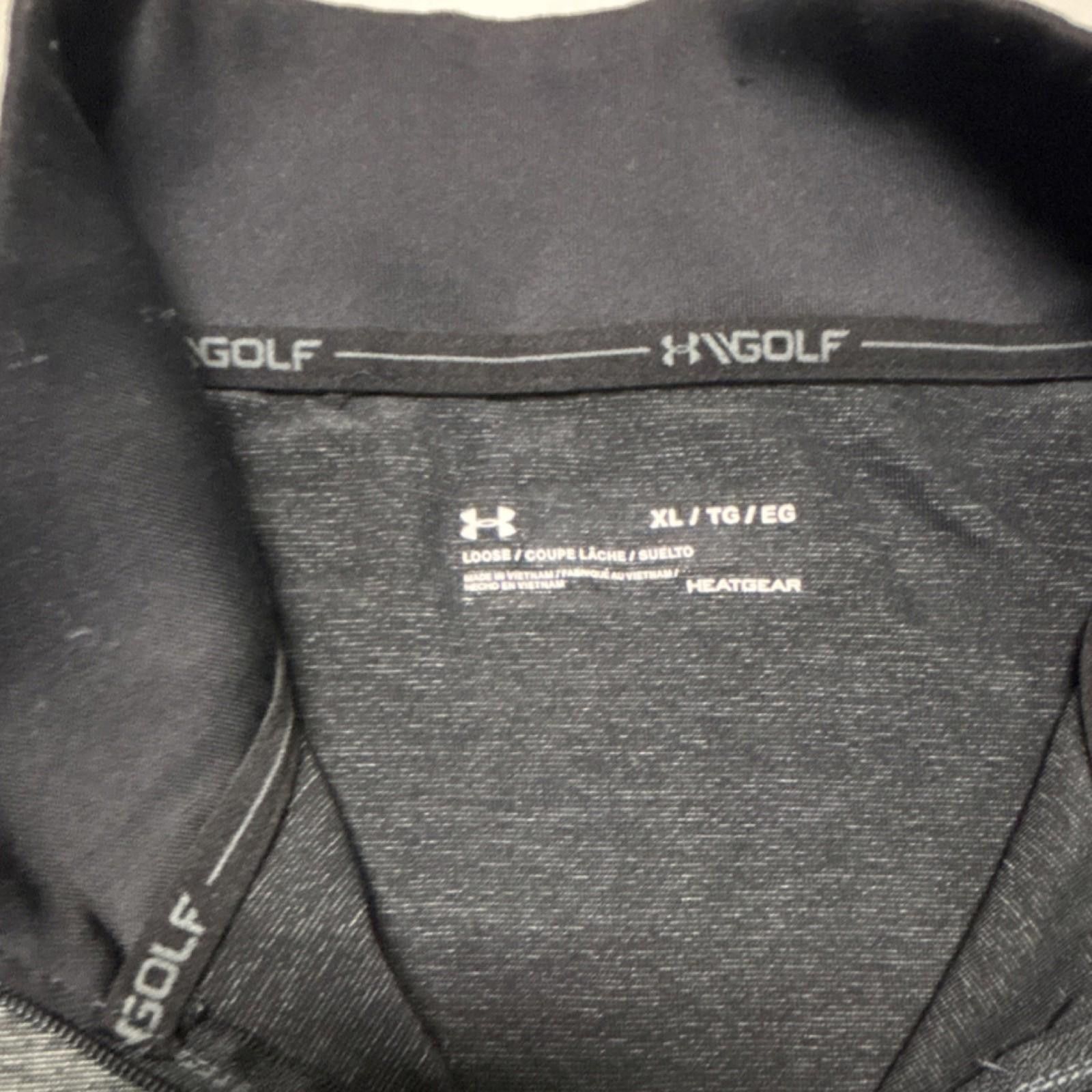 Under Armour Under Armour HeatGear Golf 1/4 Zip Polo Shirt XL Gray Size ONE SIZE - 2 Thumbnail
