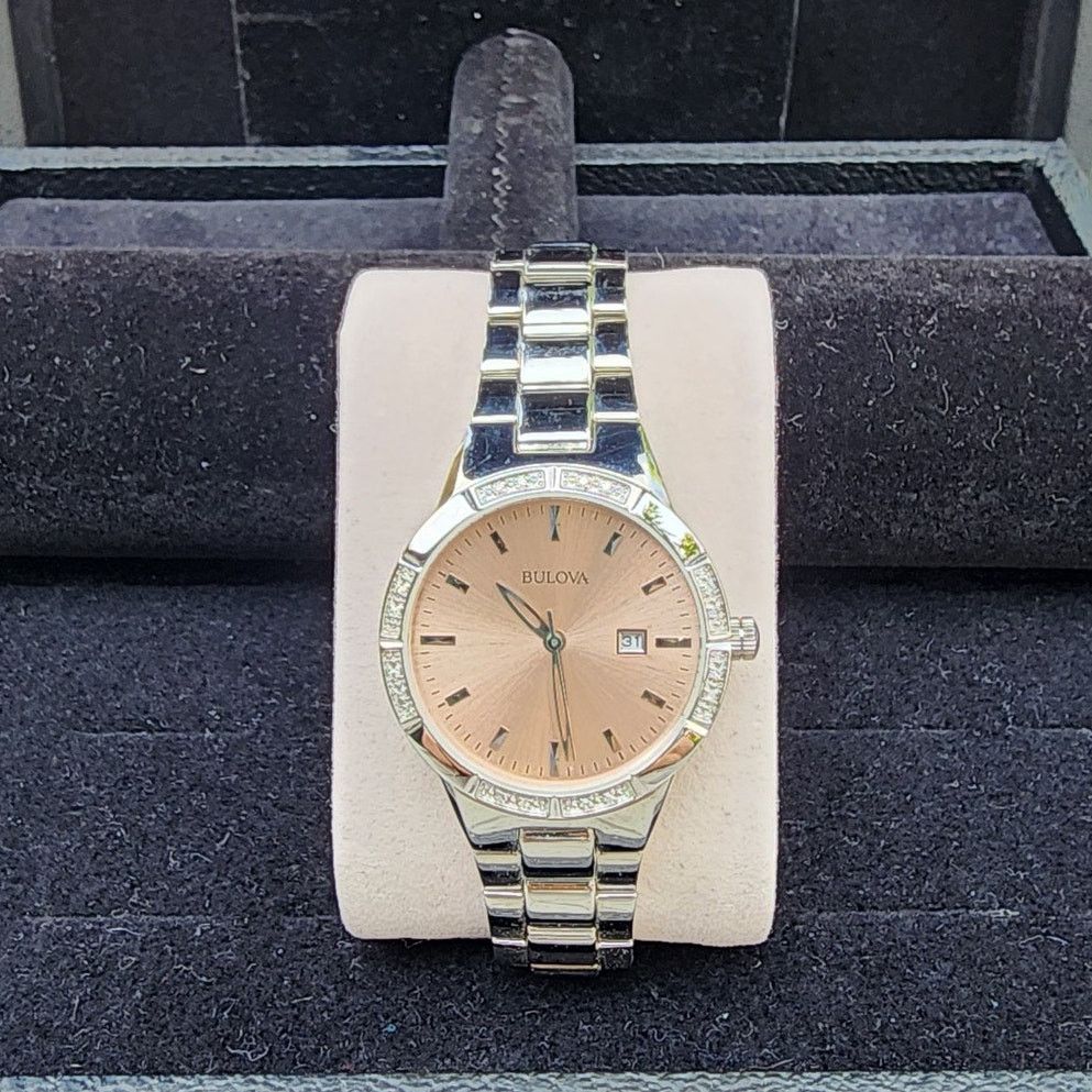 Bulova Bulova Diamond Mother of Pearl Dial Stainless Steel Watch Size ONE SIZE - 9 Thumbnail