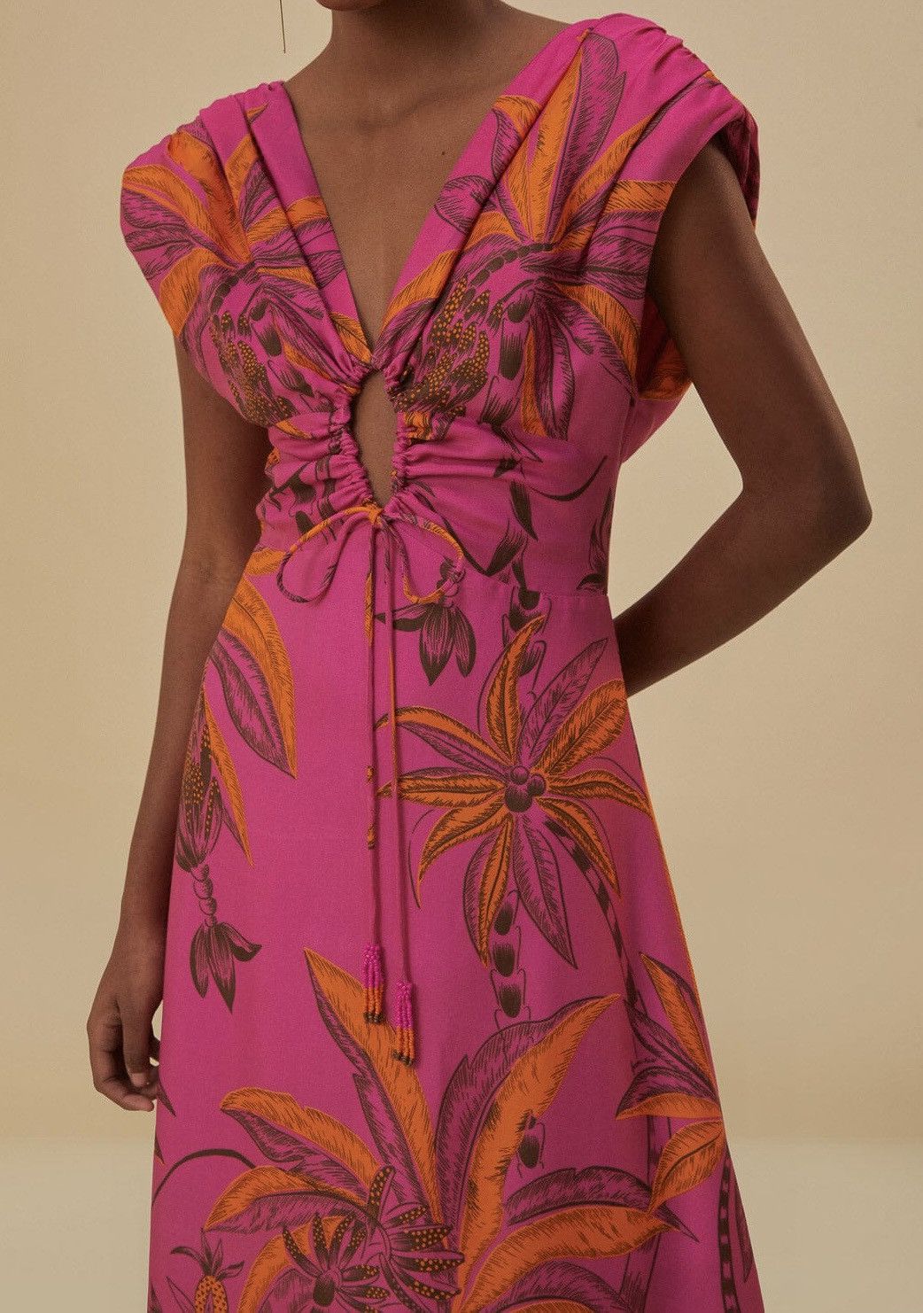 fatale maxi dress in vanilla Tank Maxi Dress in Pink 3X
