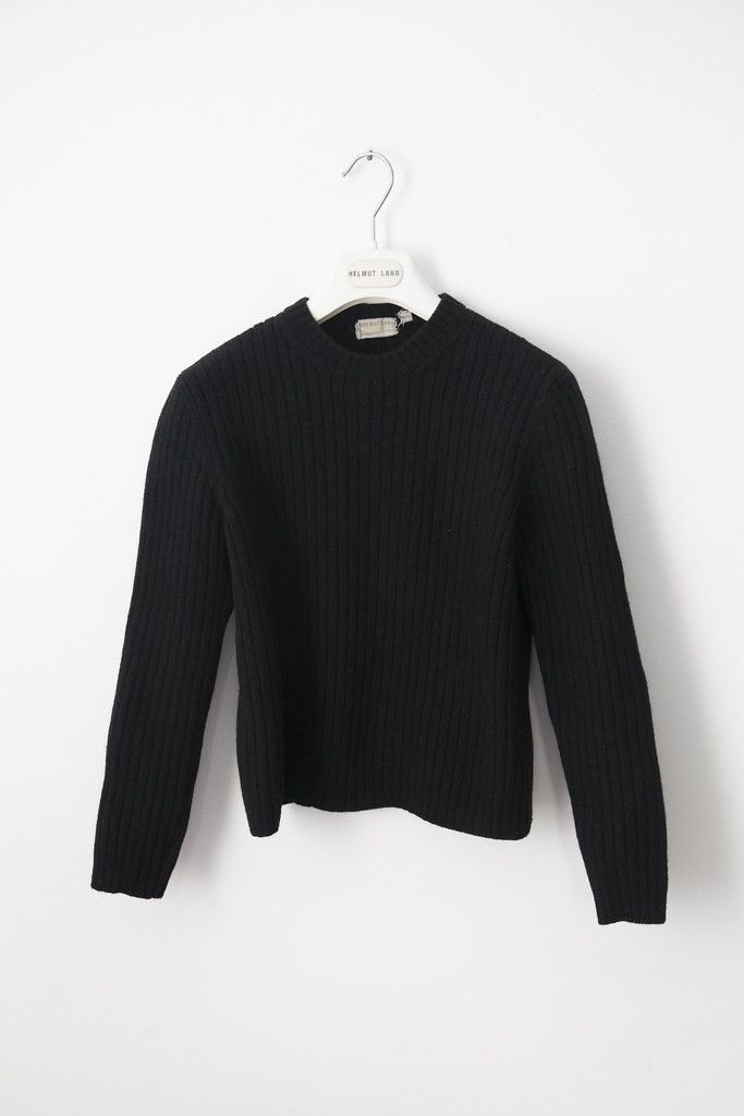 Helmut Lang AW99 black wool sweater Size XS / US 0-2 / IT 36-38 - 2 Thumbnail