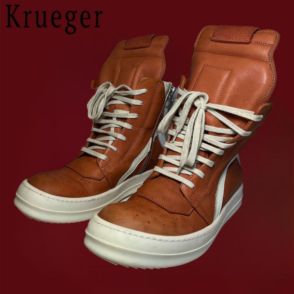 Rick Owens Rick Owens Orange Geobasket 2016 Size US 7.5 / IT 37.5 - 1 Thumbnail