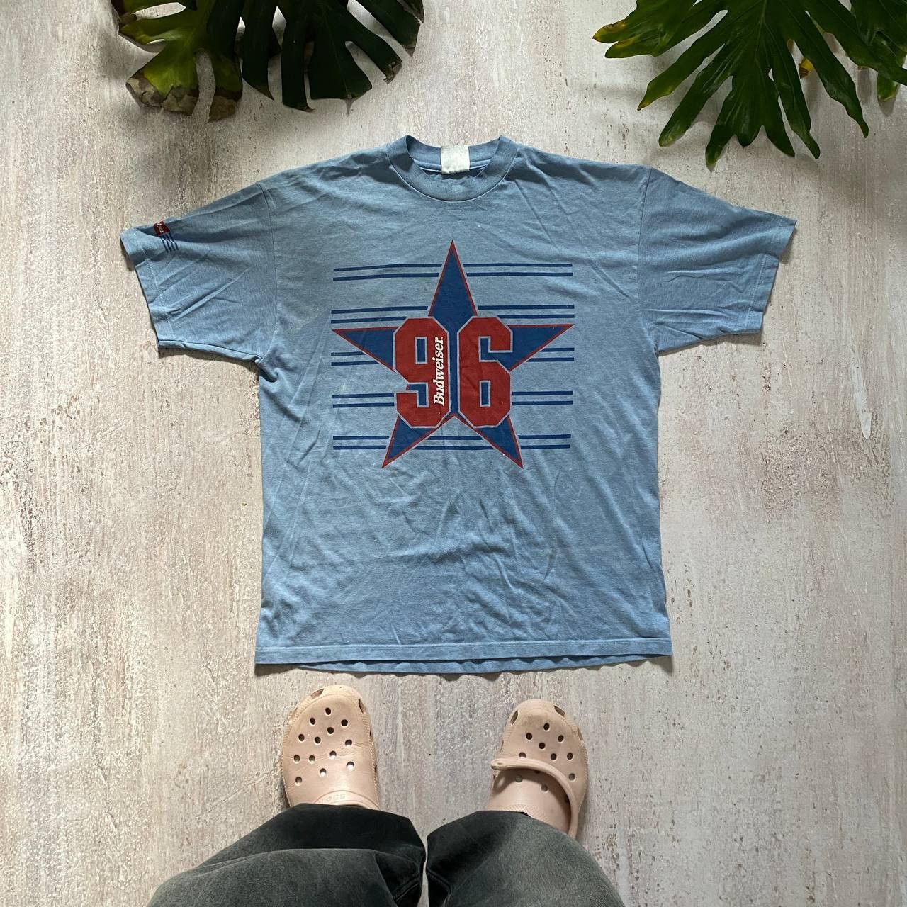 Budweiser VINTAGE 90S 1996 BUDWEISER THRASHED AMAZING RARE TEE 287 Size US XL / EU 56 / 4 - 1 Thumbnail