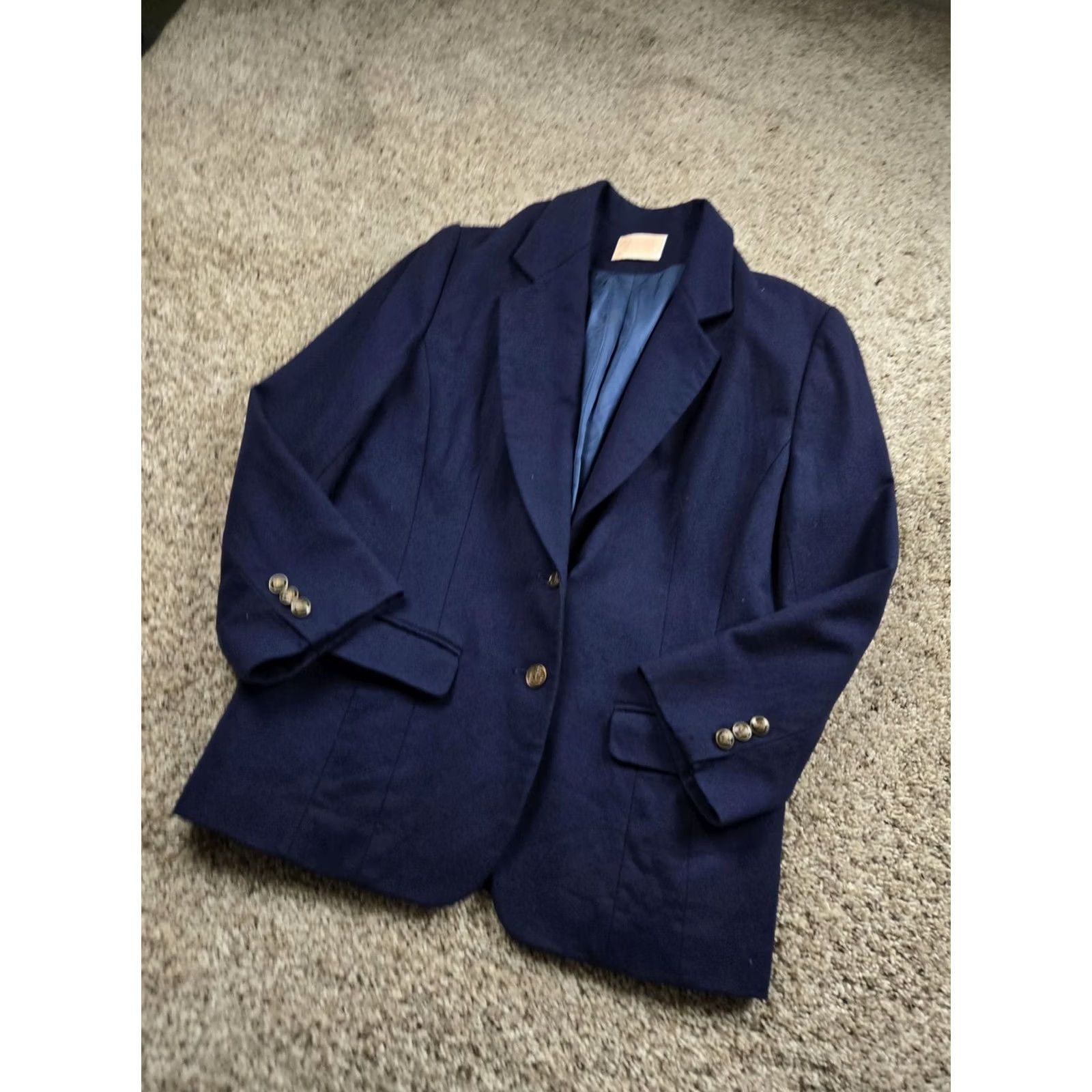Pendleton VINTAGE Pendleton Blazer Womens XL Wool Navy Blue Button Sport Coat Jacket Size XL / US 12-14 / IT 48-50 - 2 Thumbnail