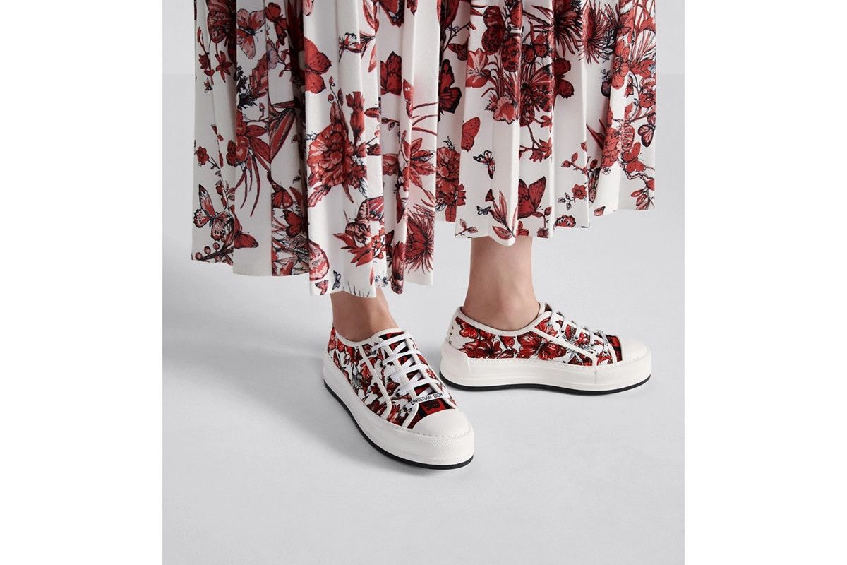 o1bcso1str0225 Walk'n'Dior Platform Sneaker in Red/White