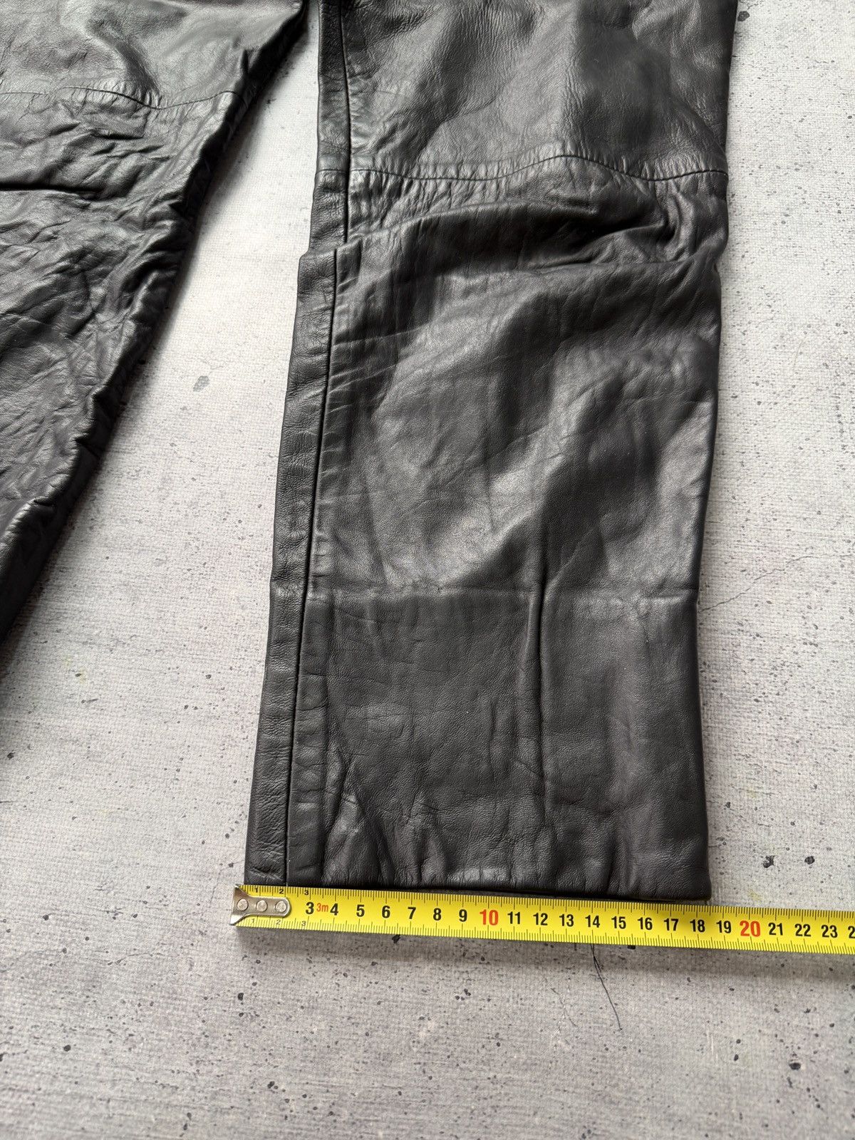 Leather Vintage 1990s Leather Black Riding Chap Pants Emo Pants Size US 35 - 9 Thumbnail