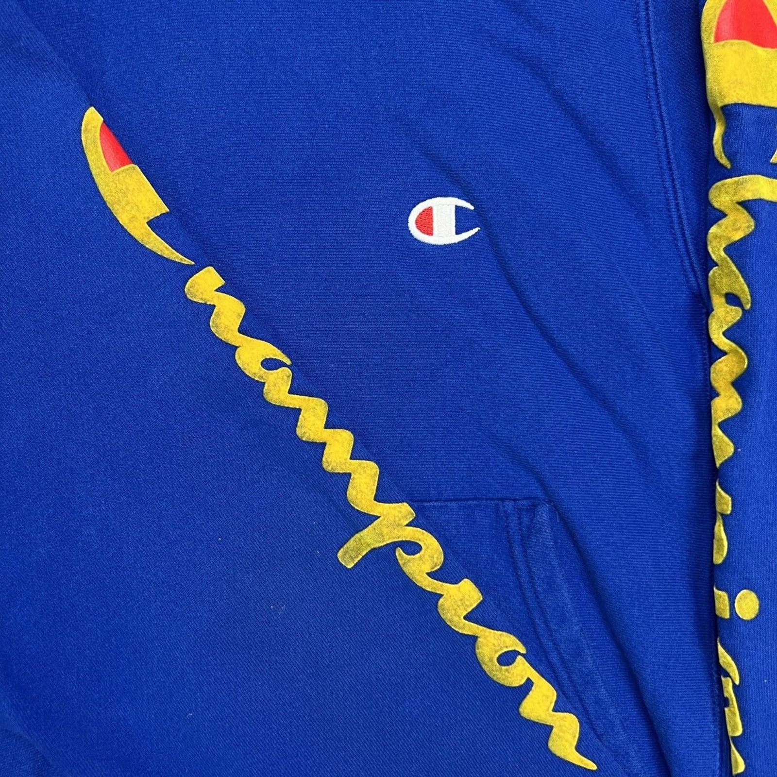 Champion × Vintage Champion Hoodie Small Reverse Weave Script Hood Sweatshirt Size S / US 4 / IT 40 - 2 Thumbnail